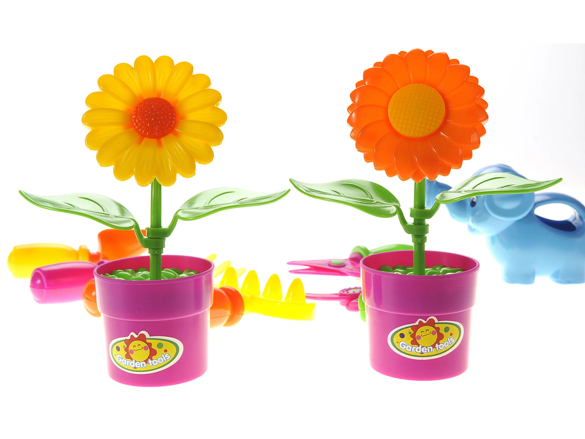 Gardening Tools Playset Kids Pretend Play Gardening Tools and Plants Pieces for Girls & Boys Gift