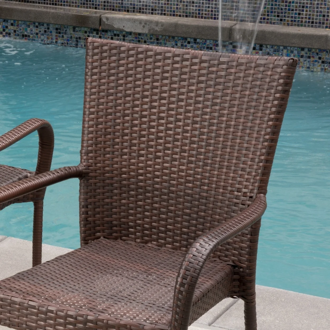Ferndale Outdoor Multibrown Wicker 3pc Bistro Set