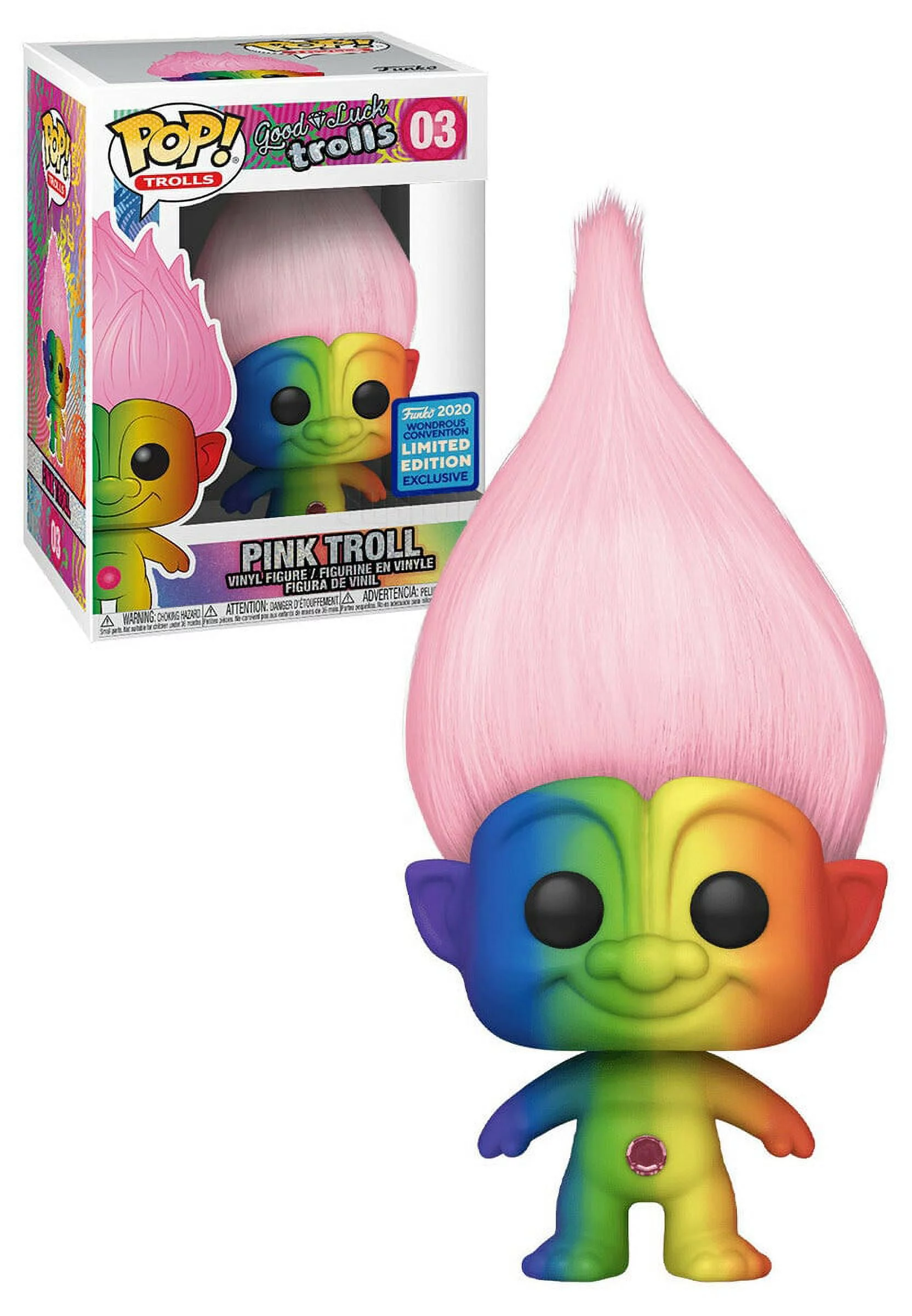 POP: Trolls Classic - Rainbow Troll with Pink Hair (B&N Exclusive)