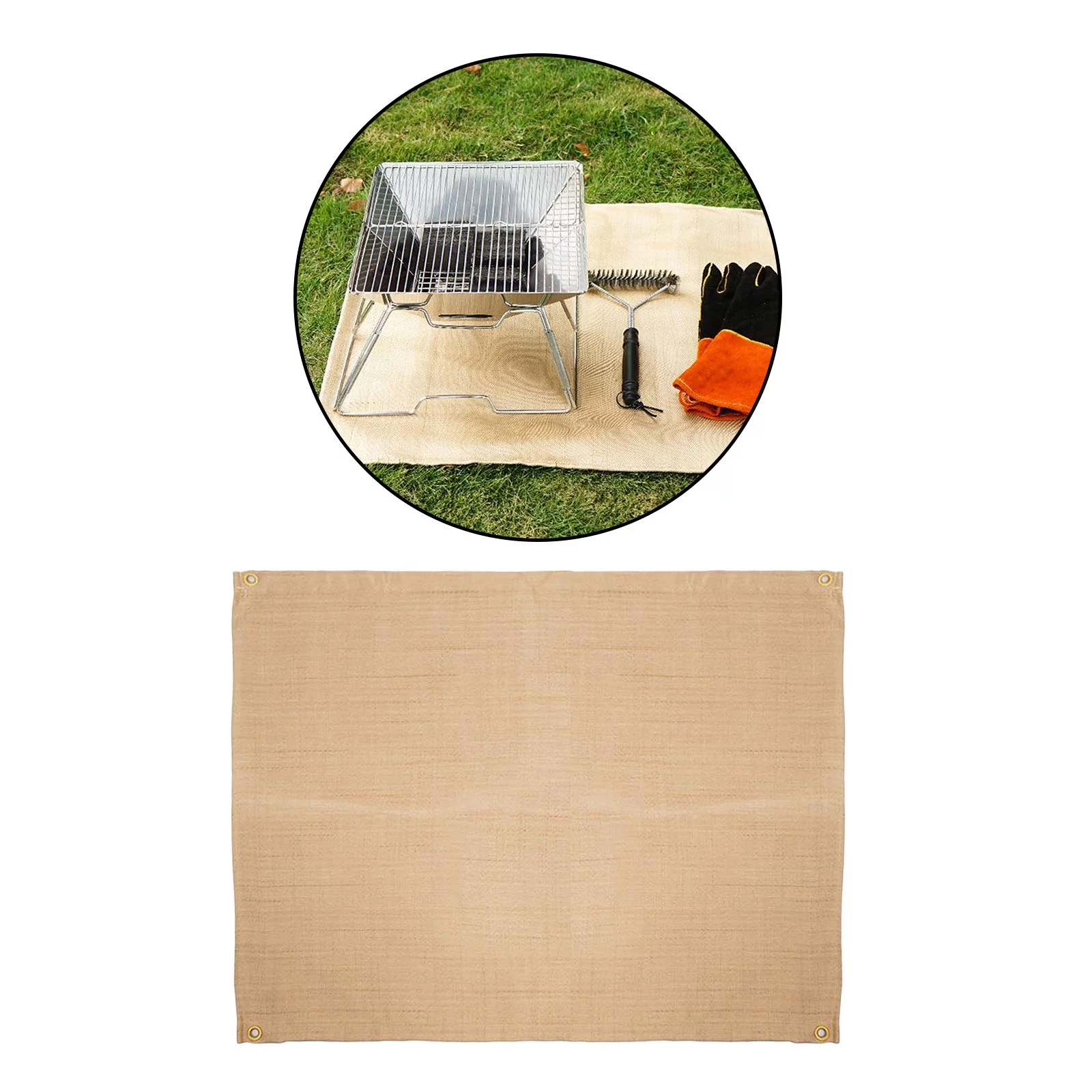 Fireplace Mat Blanket Pad Floor Fireproof Rug Outdoor Cushion L