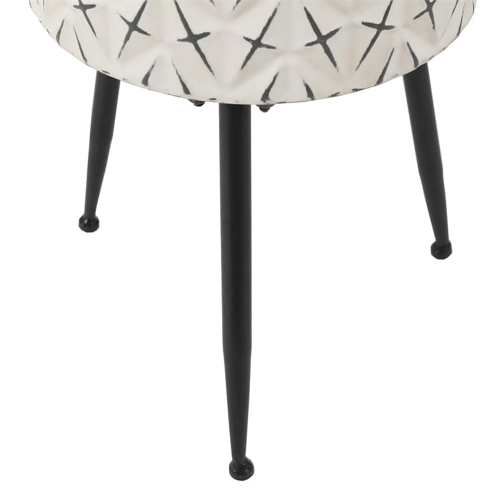 Afuera Living 3-Piece Metal Cachepot Planters in Distressed White and Black