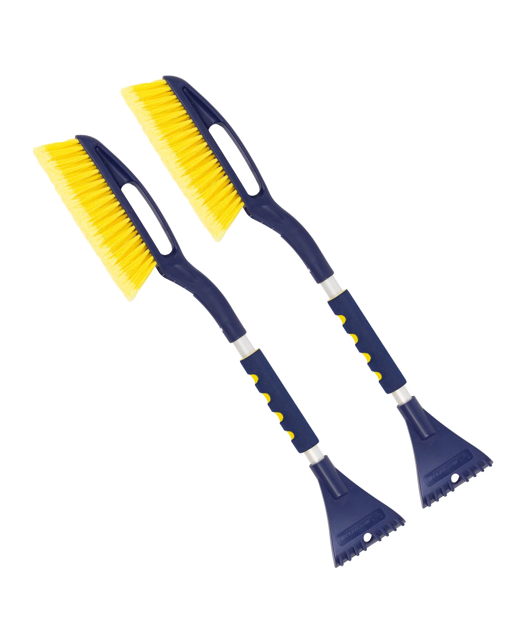 Michelin Heavy Duty 25 inch Snow Brush With Ice Scraper Blue Yellow Pack of 2