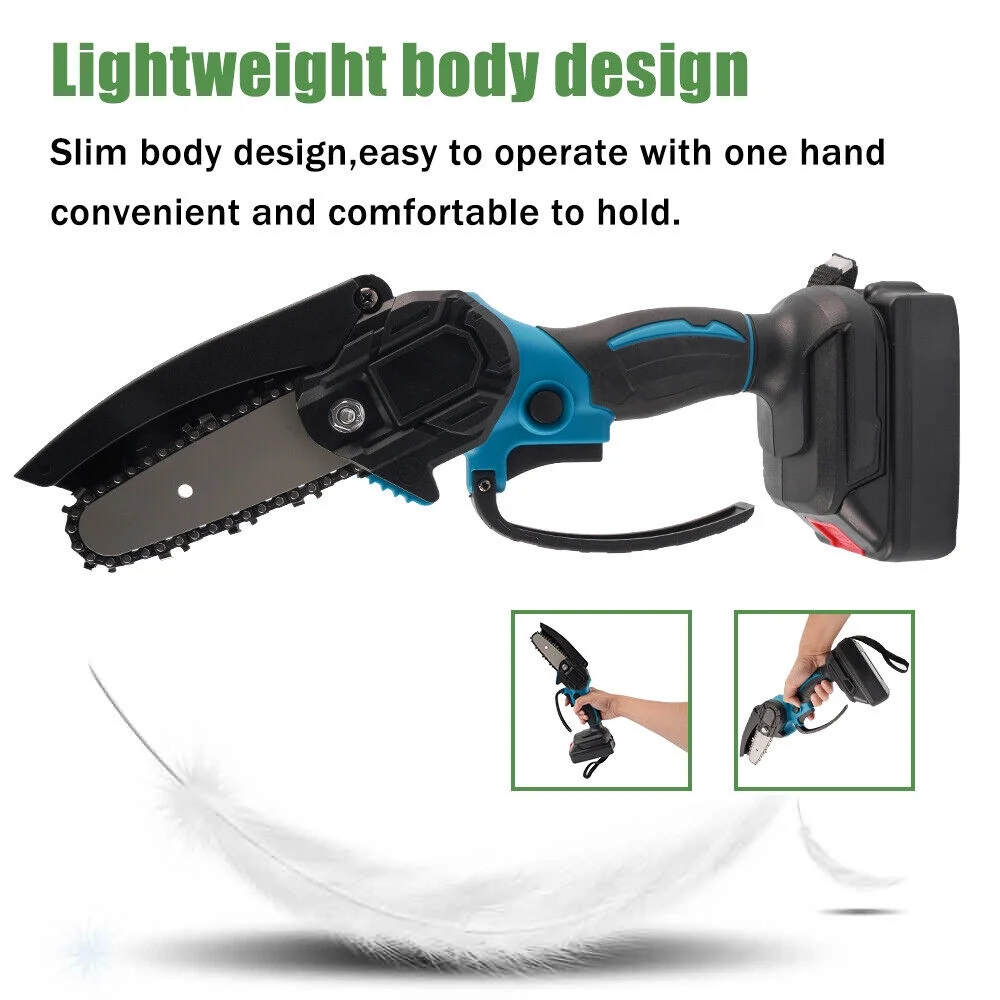 Mini Rechargeable Cordless Electric Cutting Saw Chainsaw Battery Wood Cutter Saw