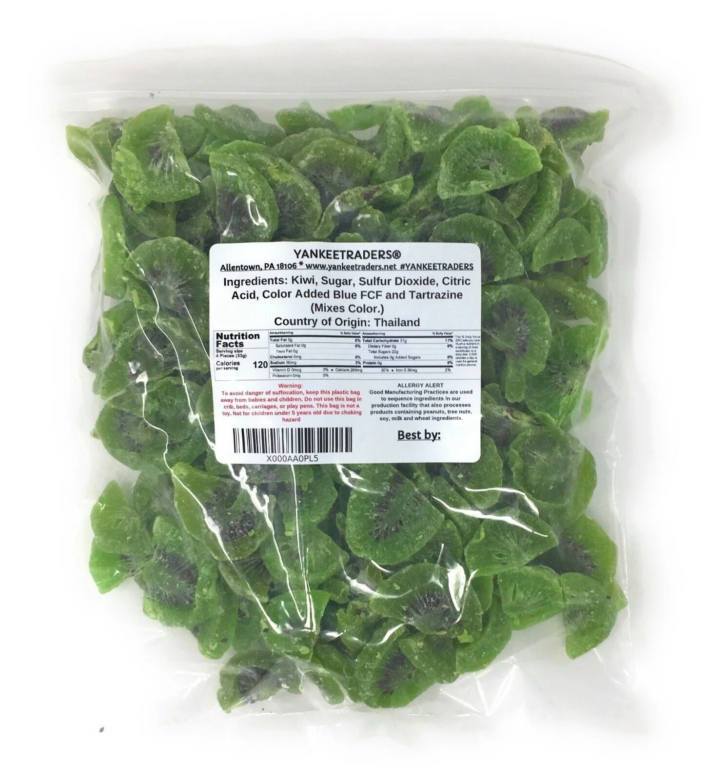 YANKEETRADERS® Dried Kiwi Slices - 2 lbs.