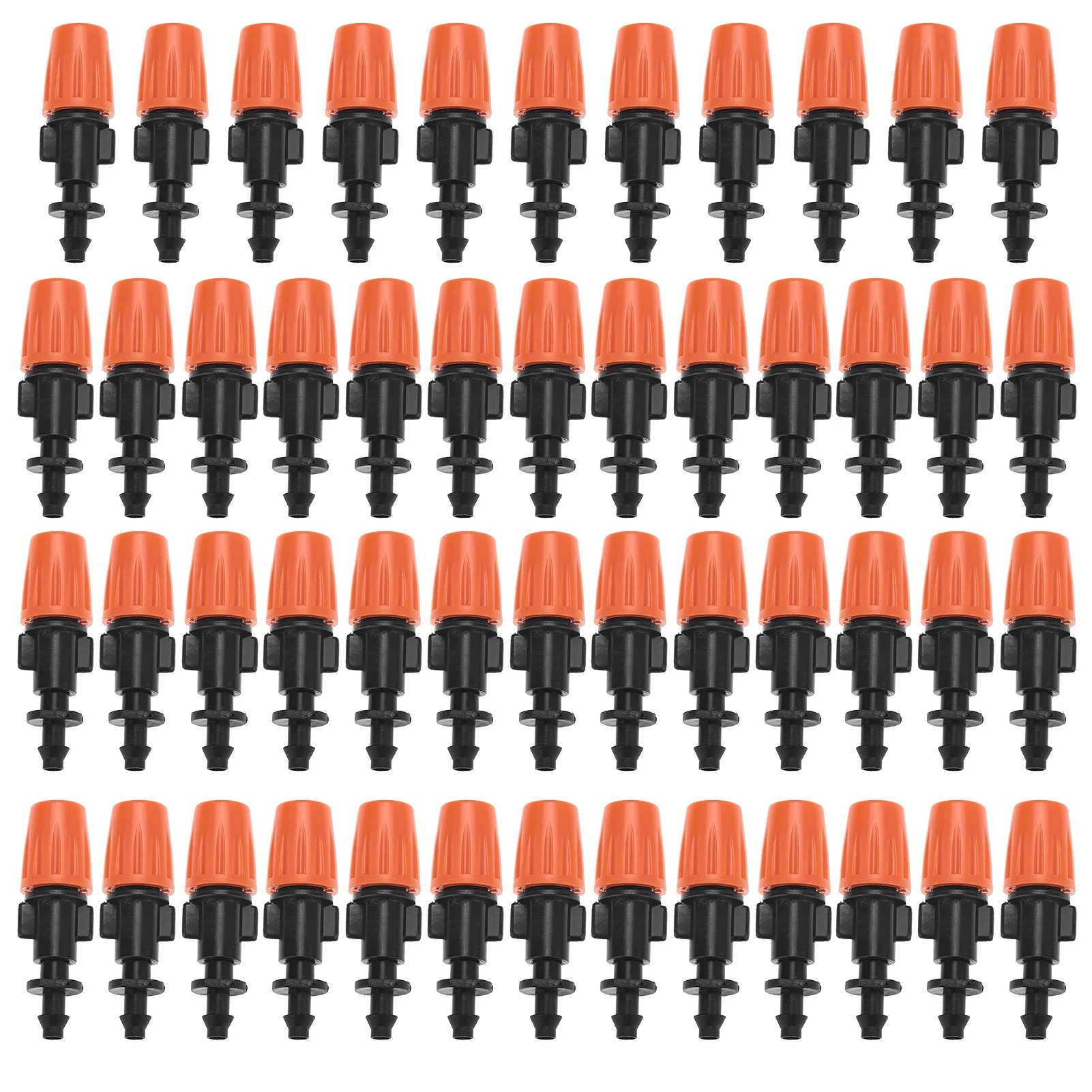 TKSE Adjustable Garden Drip Irrigation Misting Nozzles Micro Flowing Sprinkler Head Atomizer （50pcs/set ）