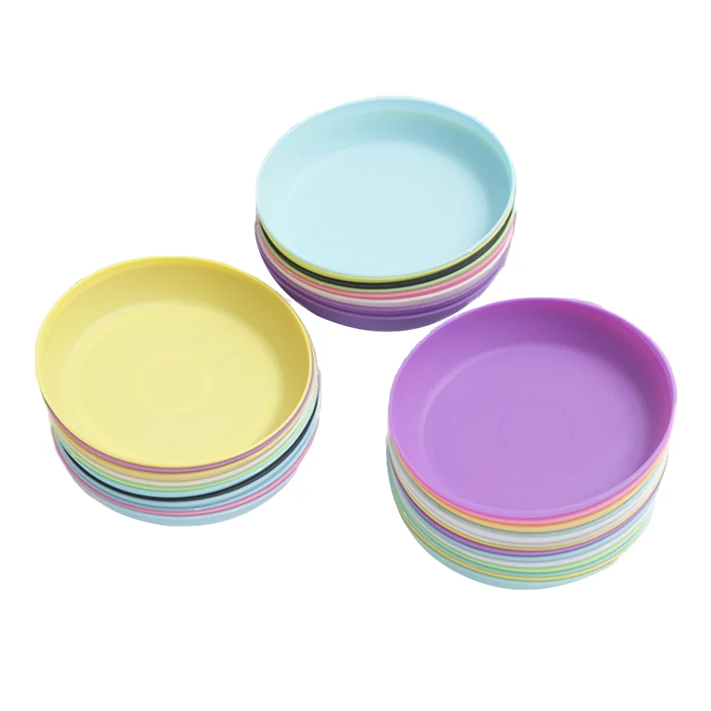 Guichaokj 25pcs Succulent Plant Pot Saucer Round Tray Plastic Flower Pot Plate Holder
