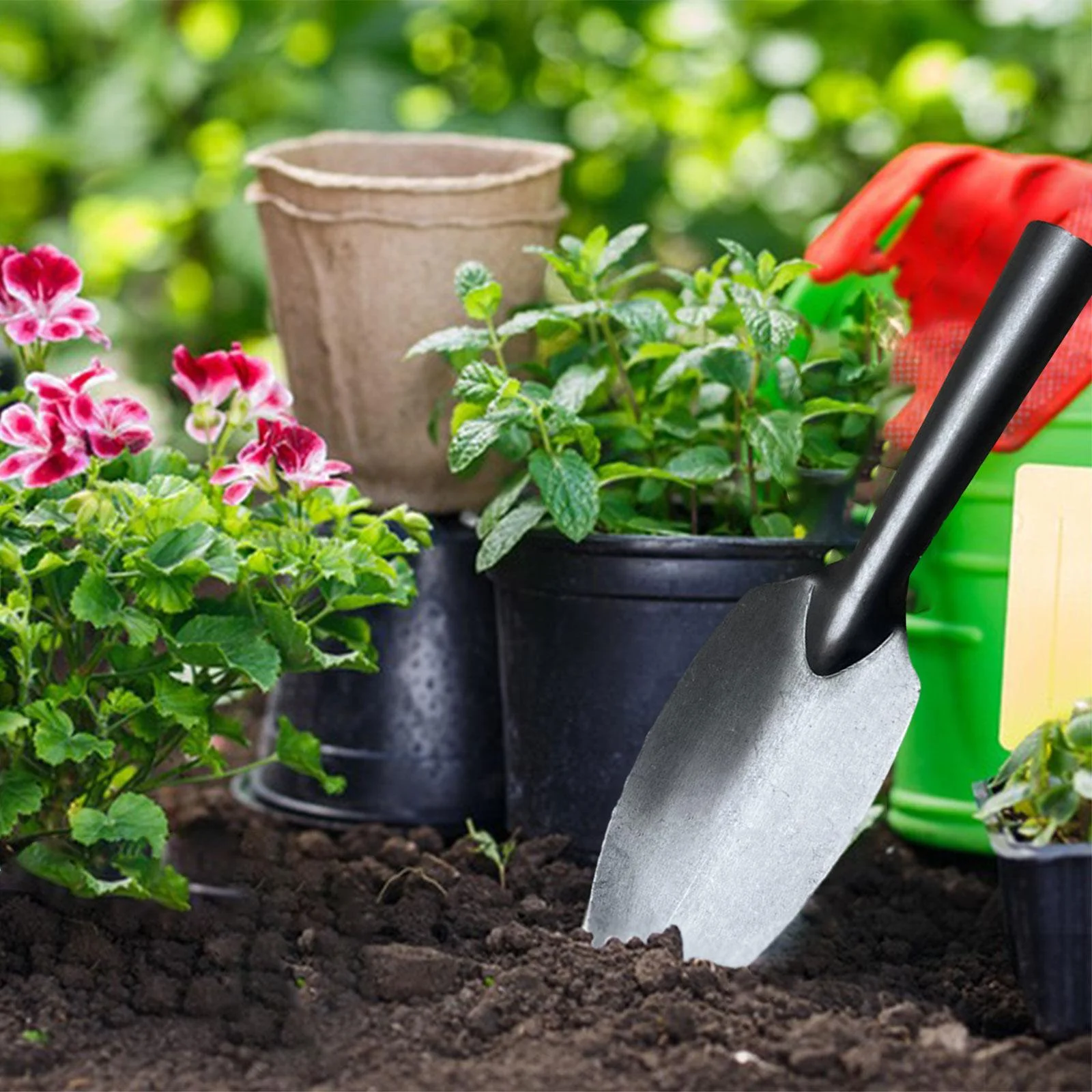 koolsoo Garden Shovel Anti Slip Gardening Shovel for Smoothing Soil Digging Planting S