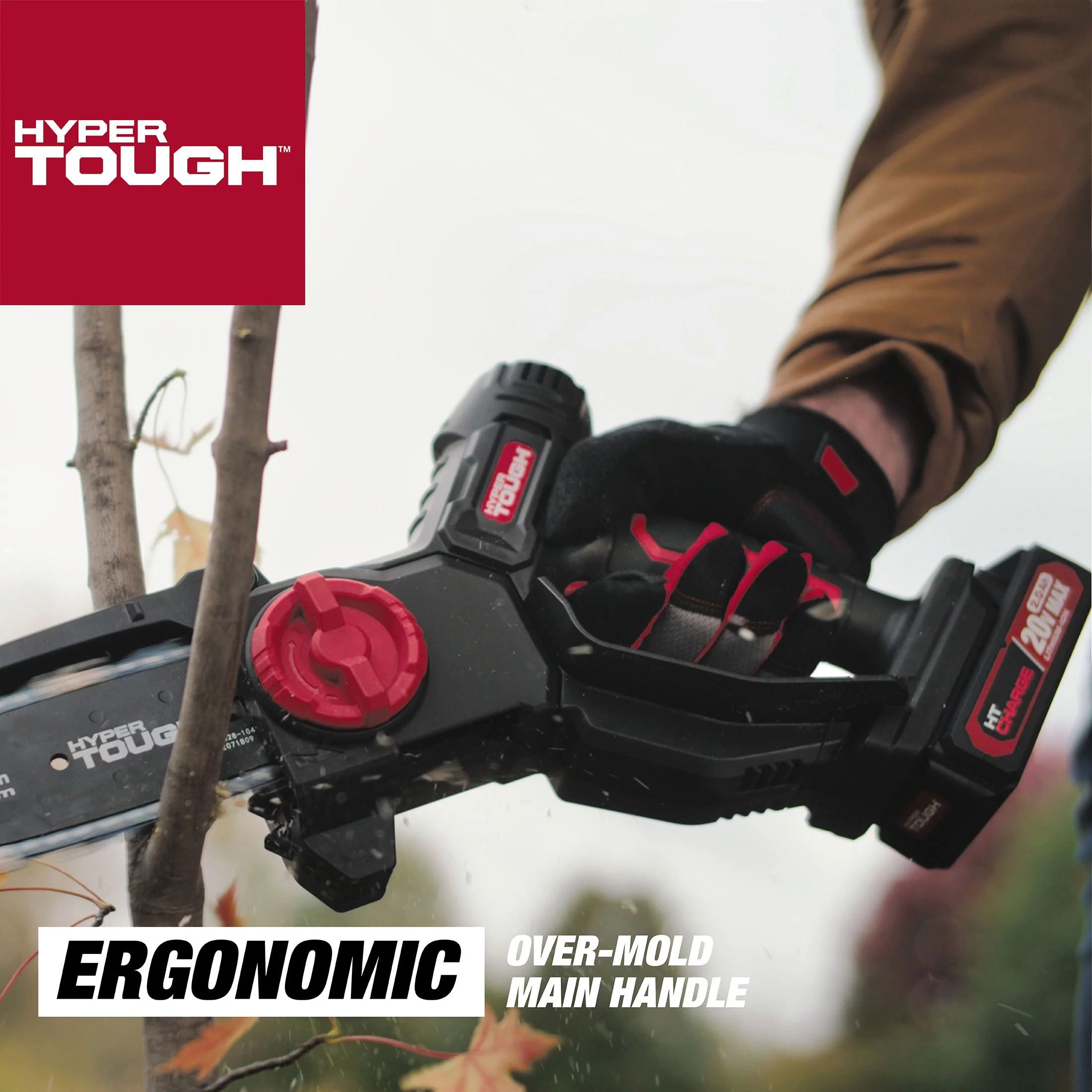Hyper Tough 20-Volt 6-inch Mini Chainsaw with Battery and Charger, HT13-401-003-03