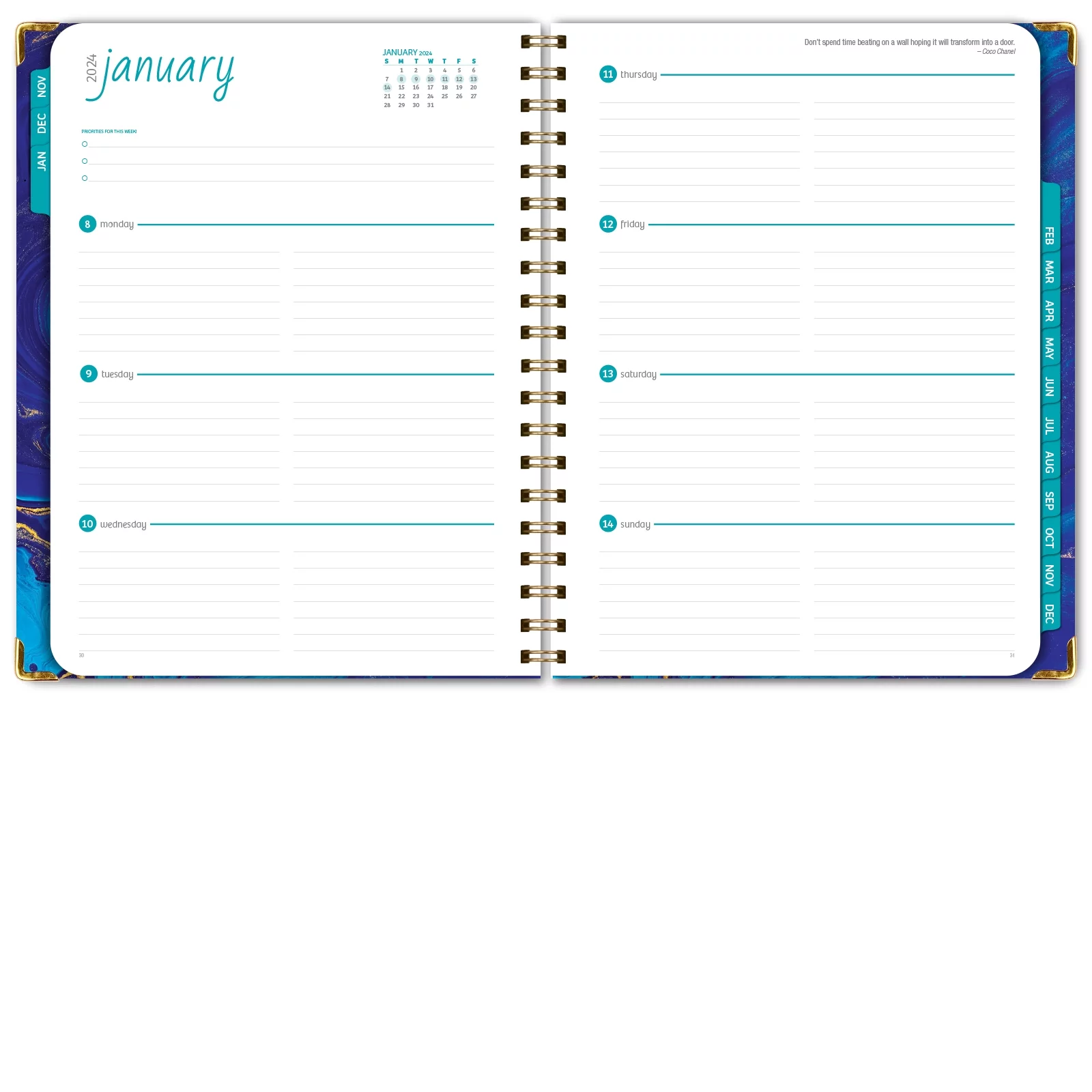 Hardcover CY 2024 Fashion Planner - 8.5