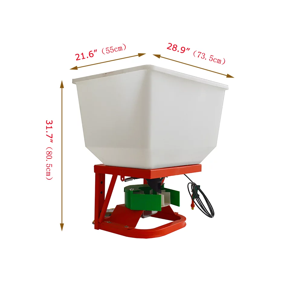 INTSUPERMAI 12-Volt ATV Broadcast Spreader for Seed Fertilizer Load 265lbs
