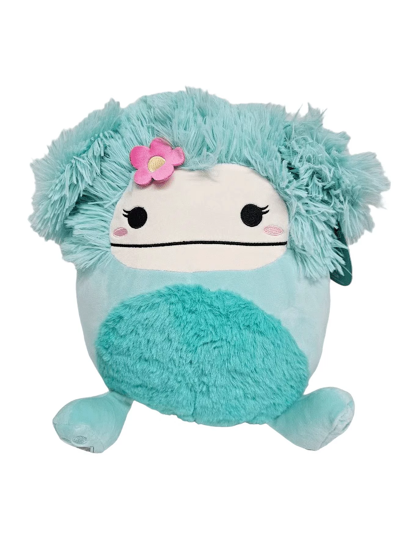 Squishmallows Official Kellytoys Plush 12 Inch Joelle the Teal Bigfoot with Pink Flower Bow Ultimate Soft Plush Stuffed Toy