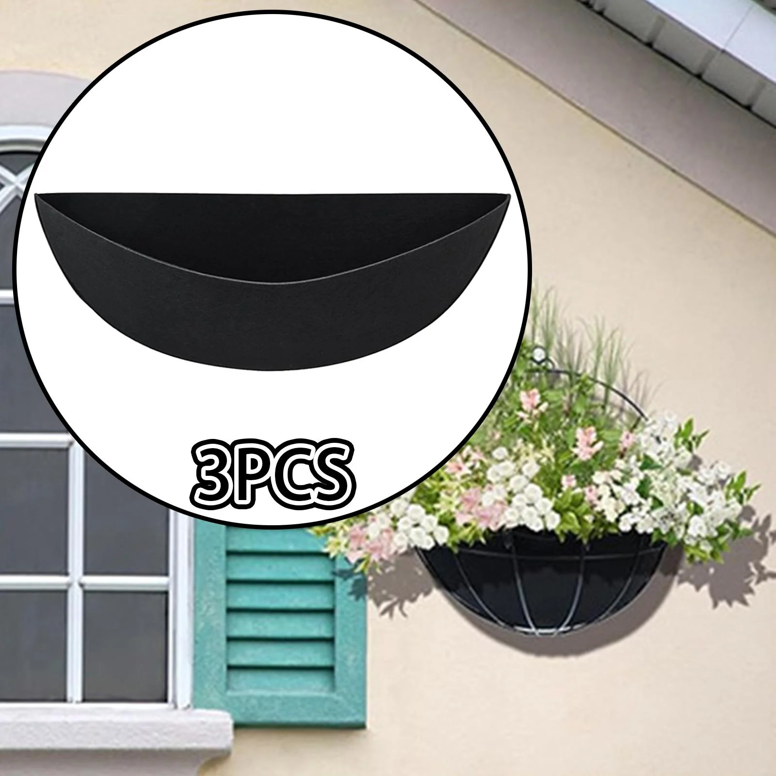 Gazechimp 3 Pieces Fabric Planter Basket Liner Foldable and Breathable Flower Basket Liner 16in