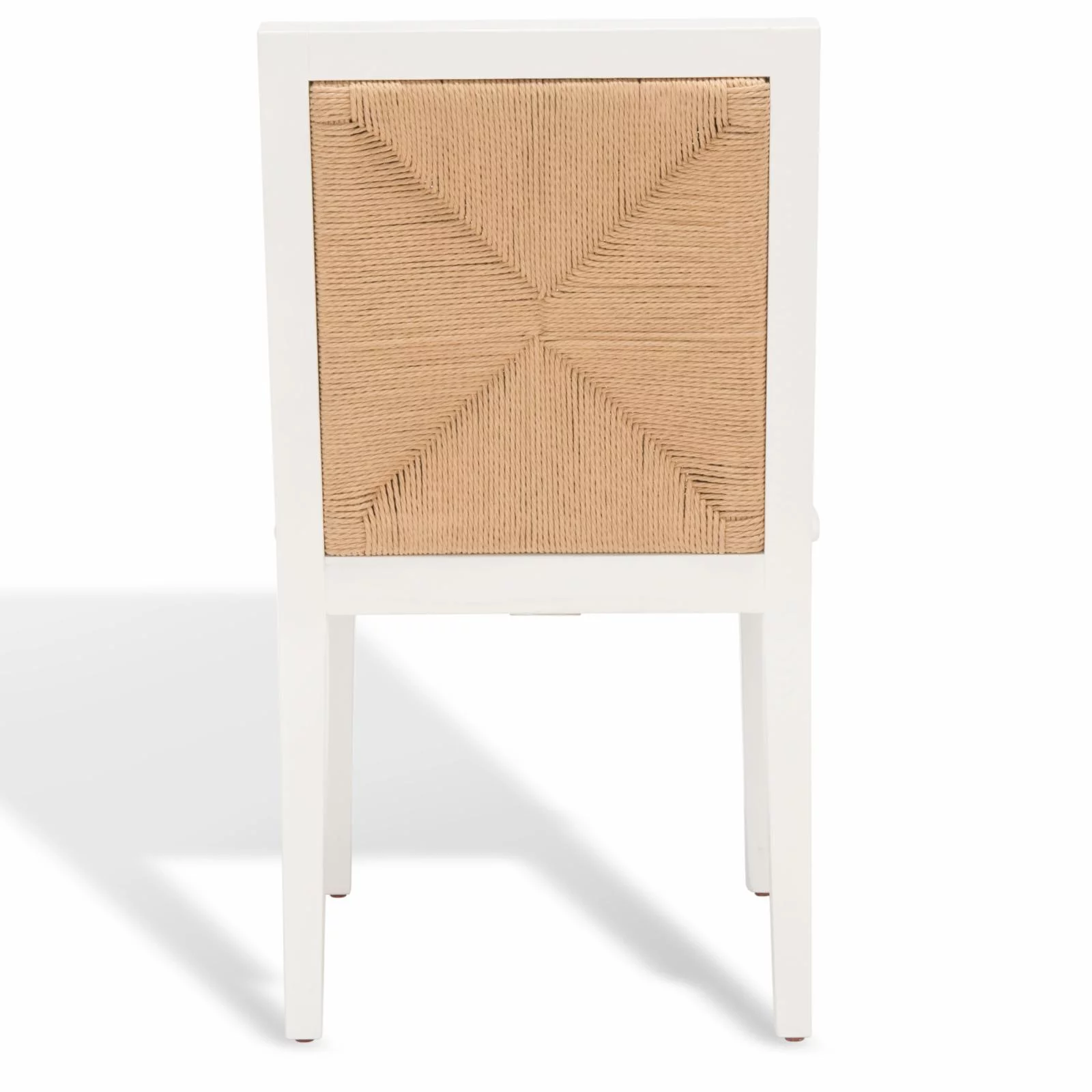 SAFAVIEH Couture Emilio Modern Linen Solid Dining Chair, Walnut/Natural (Set of 2)