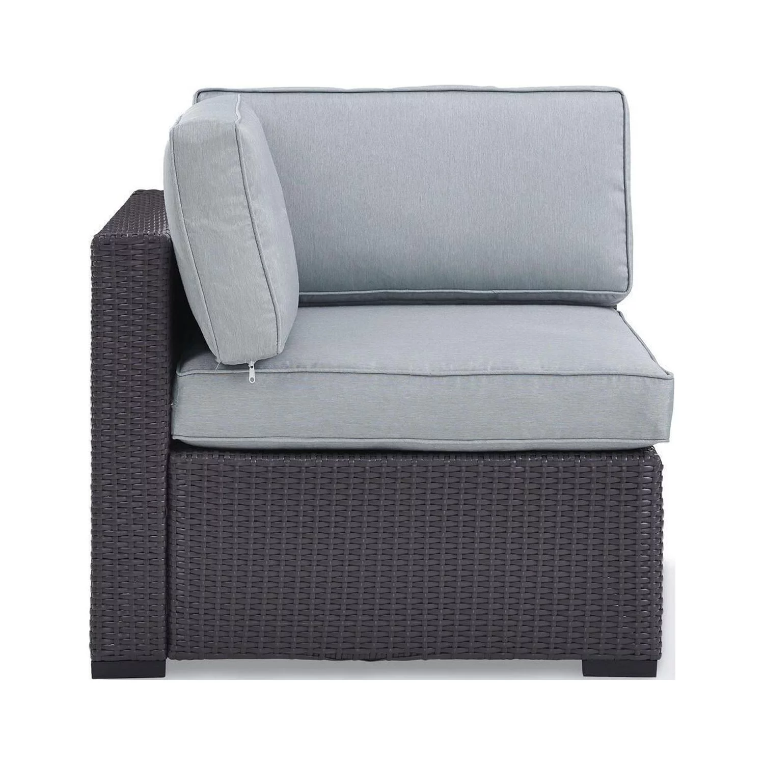 Maykoosh Southwestern Style Outdoor Wicker Corner Chair White/Brown