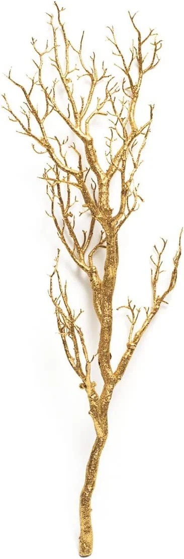 Glitter Manzanita Tree Branch Decoration (47 inches) for Parties & Weddings - Indoor Use