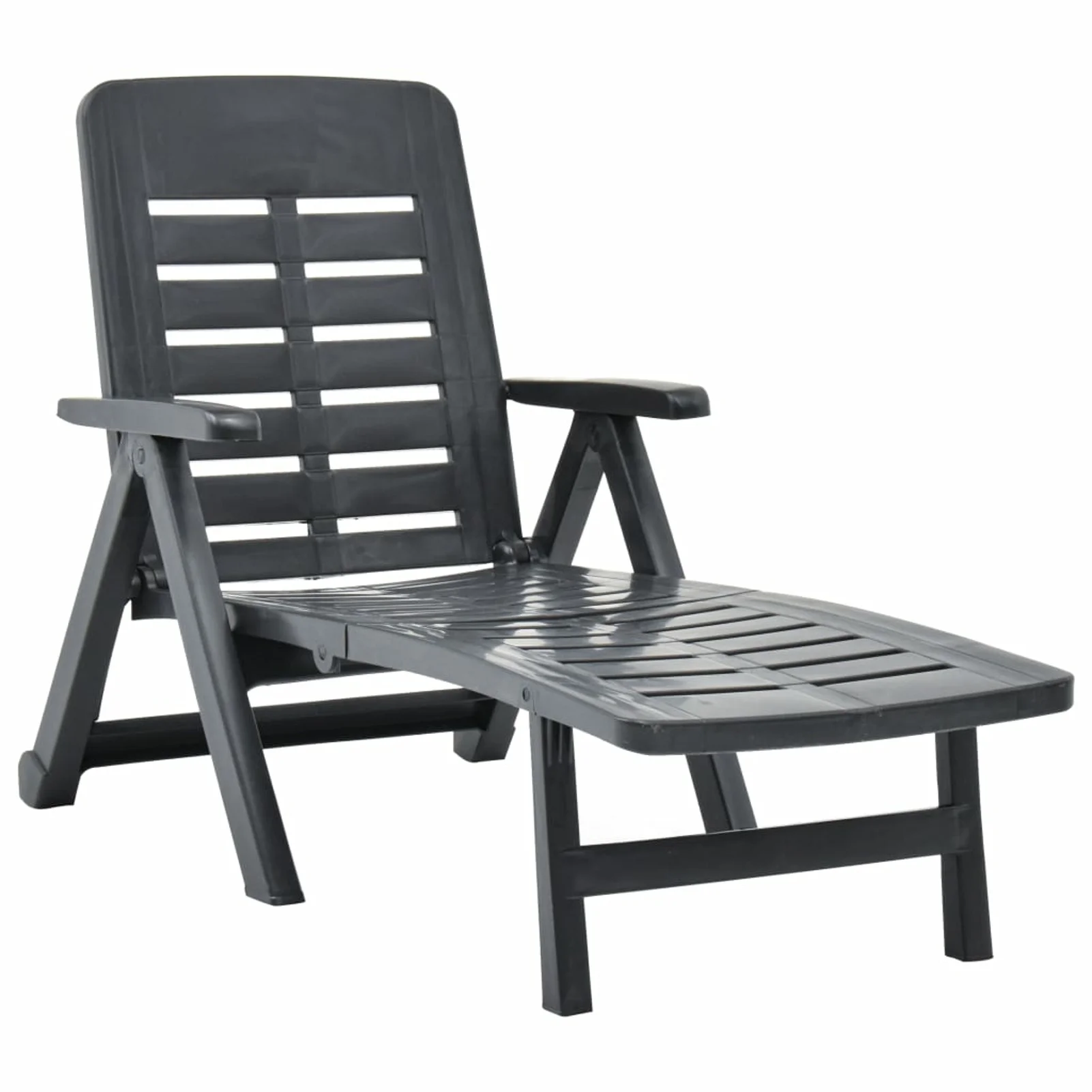 Carevas Folding Sun Lounger Anthracite