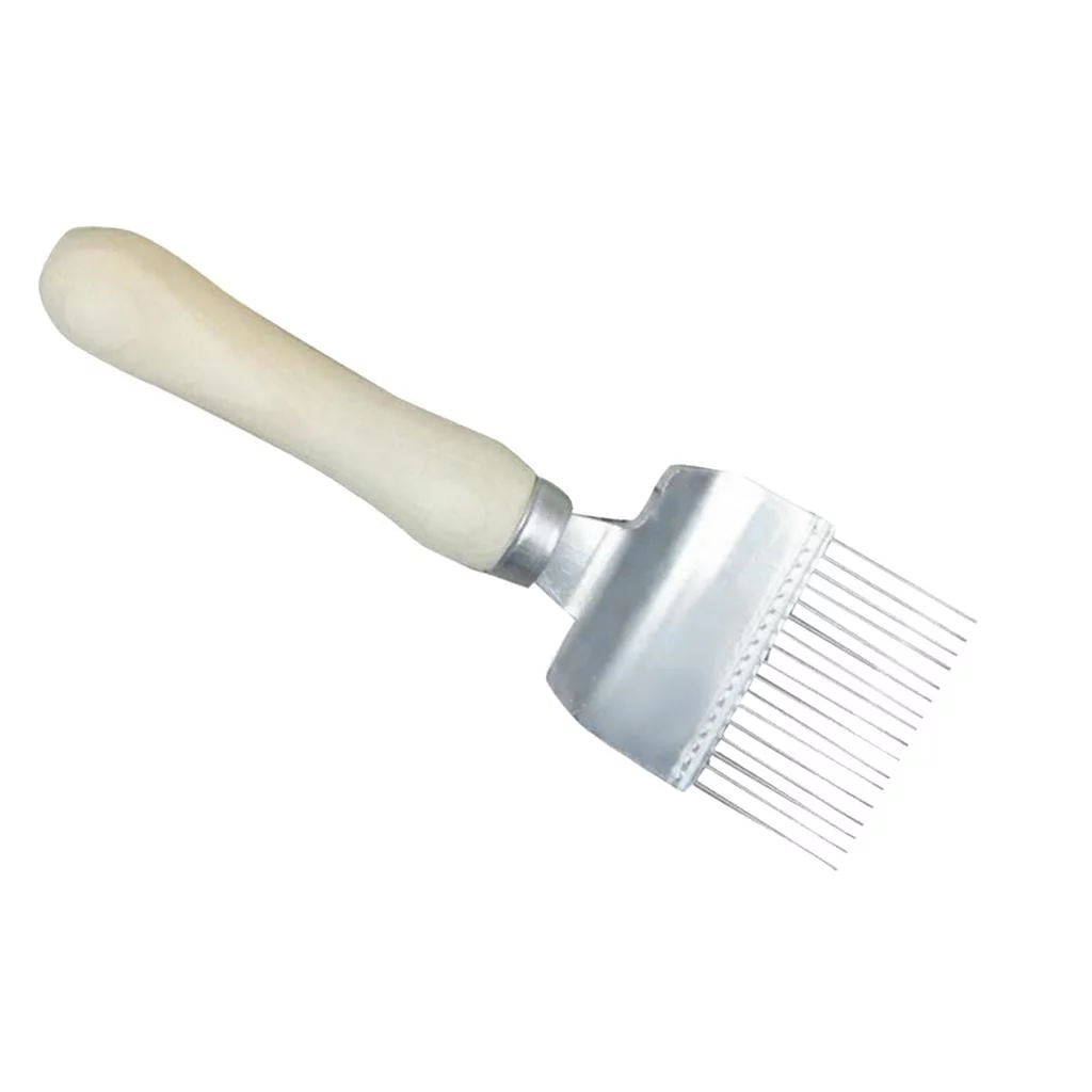 Stainless Steel Tines Uncapping Fork Tool With Wooden Tools