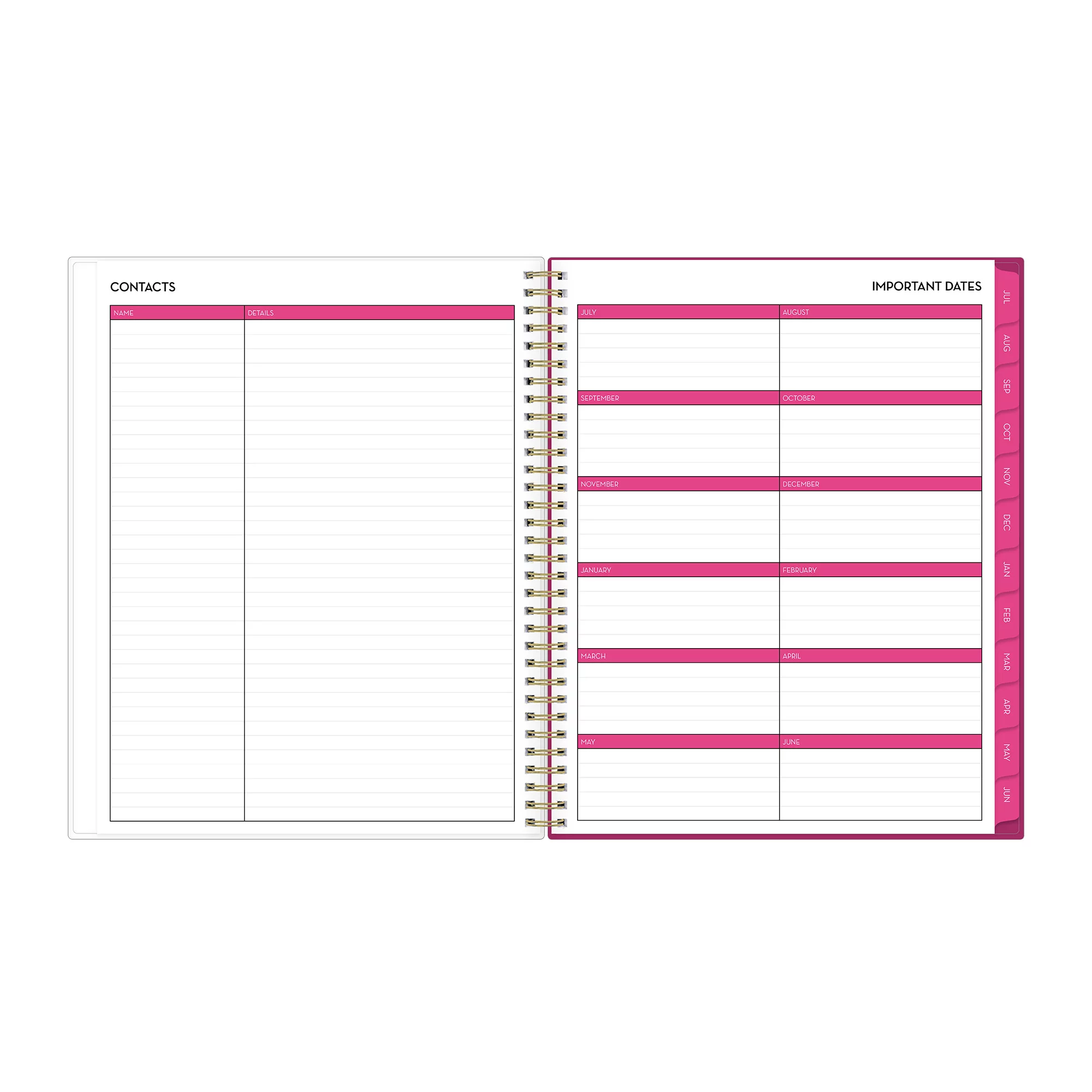2023-2024 Weekly Monthly Planner, 8.5x11, Blue Sky, Mahalo