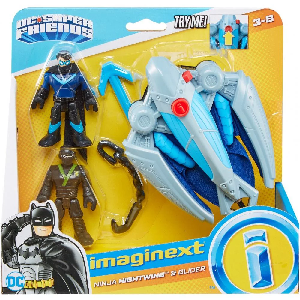 Imaginext DC Super Friends Ninja Nightwing & Glider Action Figure Sets