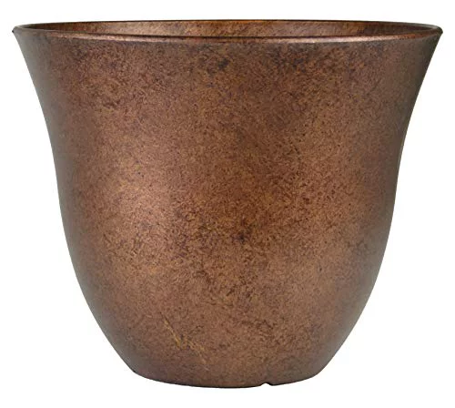Classic Home And Garden Honeysuckle Patio Garden Planter, 15 Inch, Distressed Copper (Single Pack)