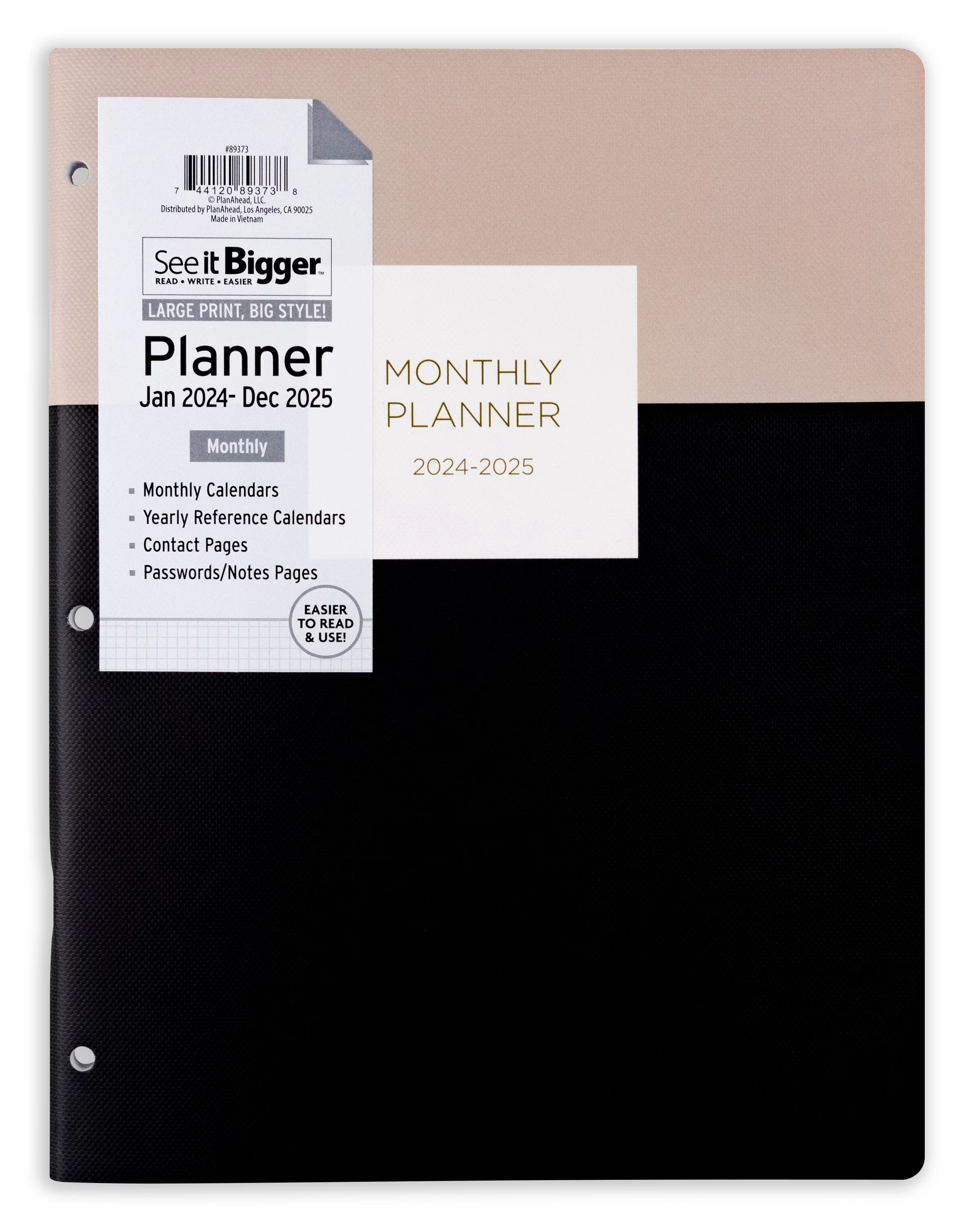 See It Bigger Monthly Planner, January 2024 - December 2025, (8.5