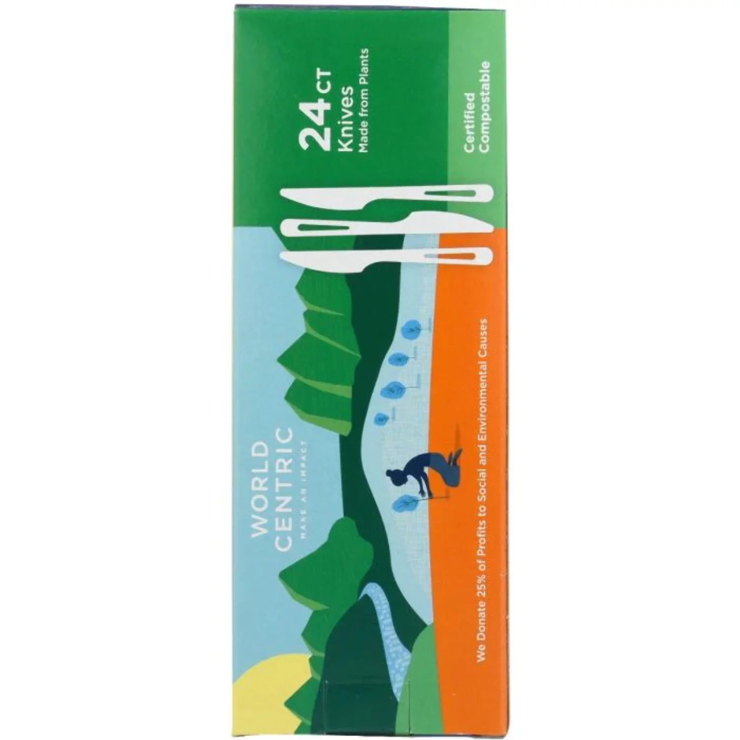 World Centric Compostable Corn Starch Forks, 24 Count