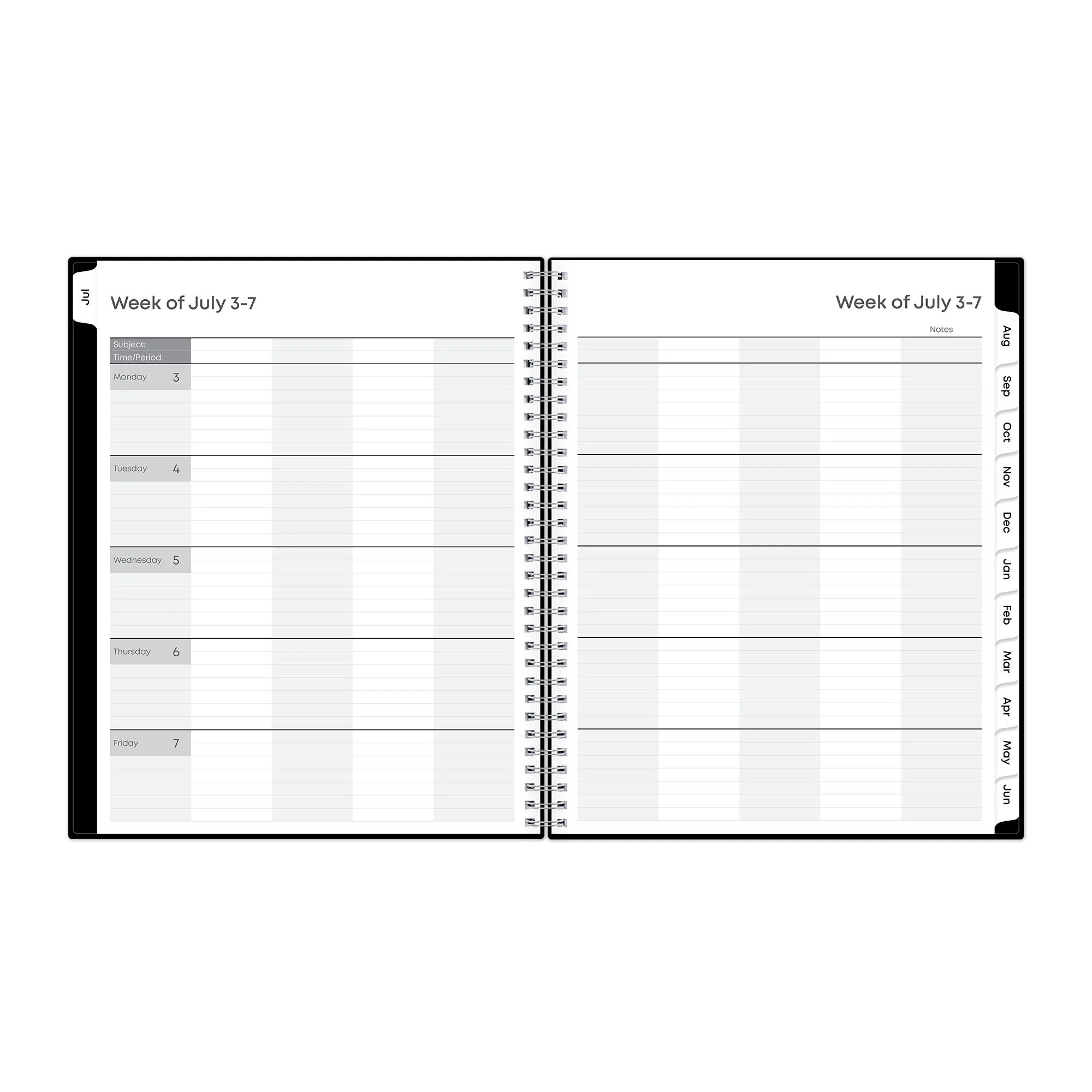Blue Sky Teacher Academic Year Weekly/Monthly Lesson Planner 11 x 8.5 2023-2024