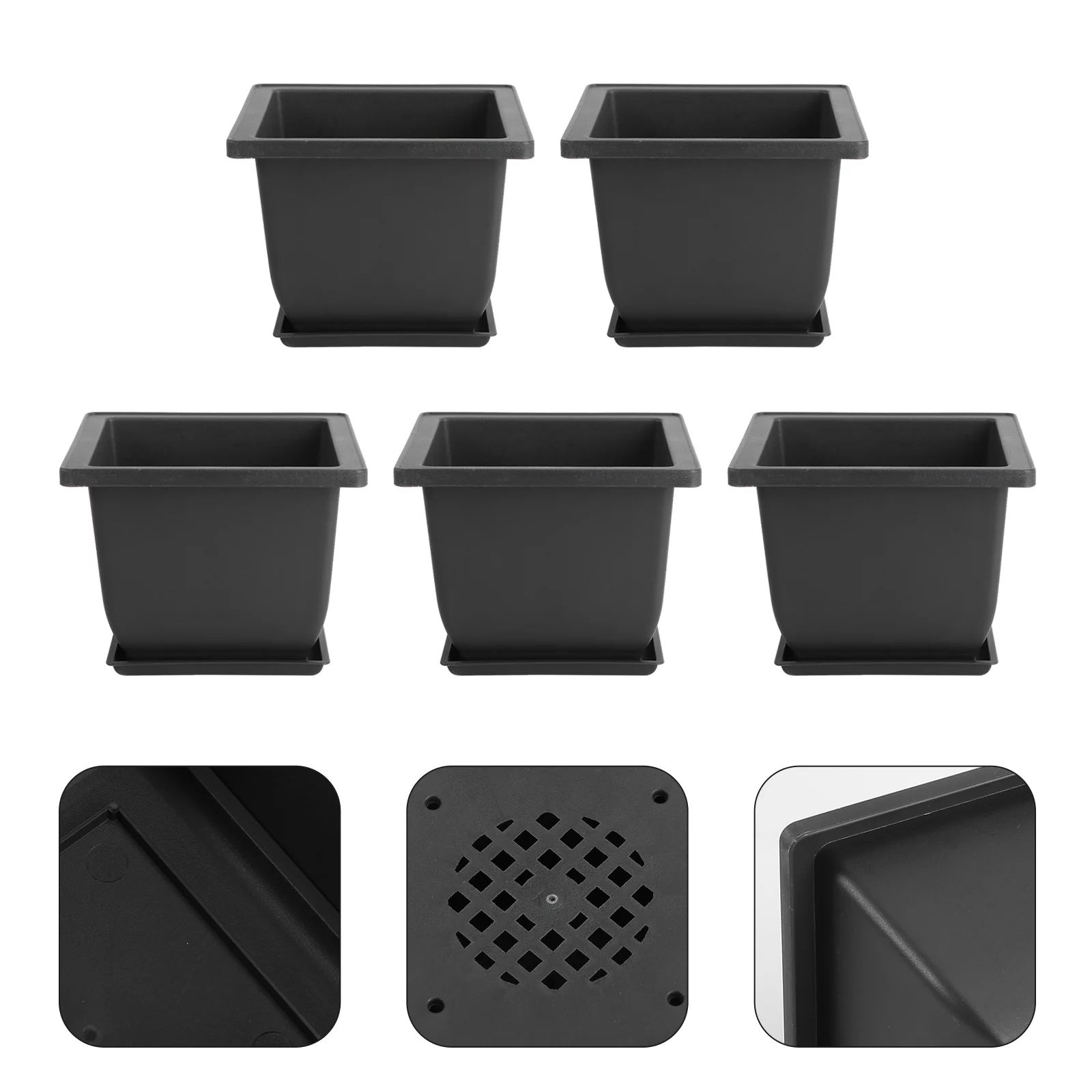 Etereauty Pot Cactus Bowl Succulents Planter Plant Pots Flower Small Air Containers Container Nursery Bonsai Plastic