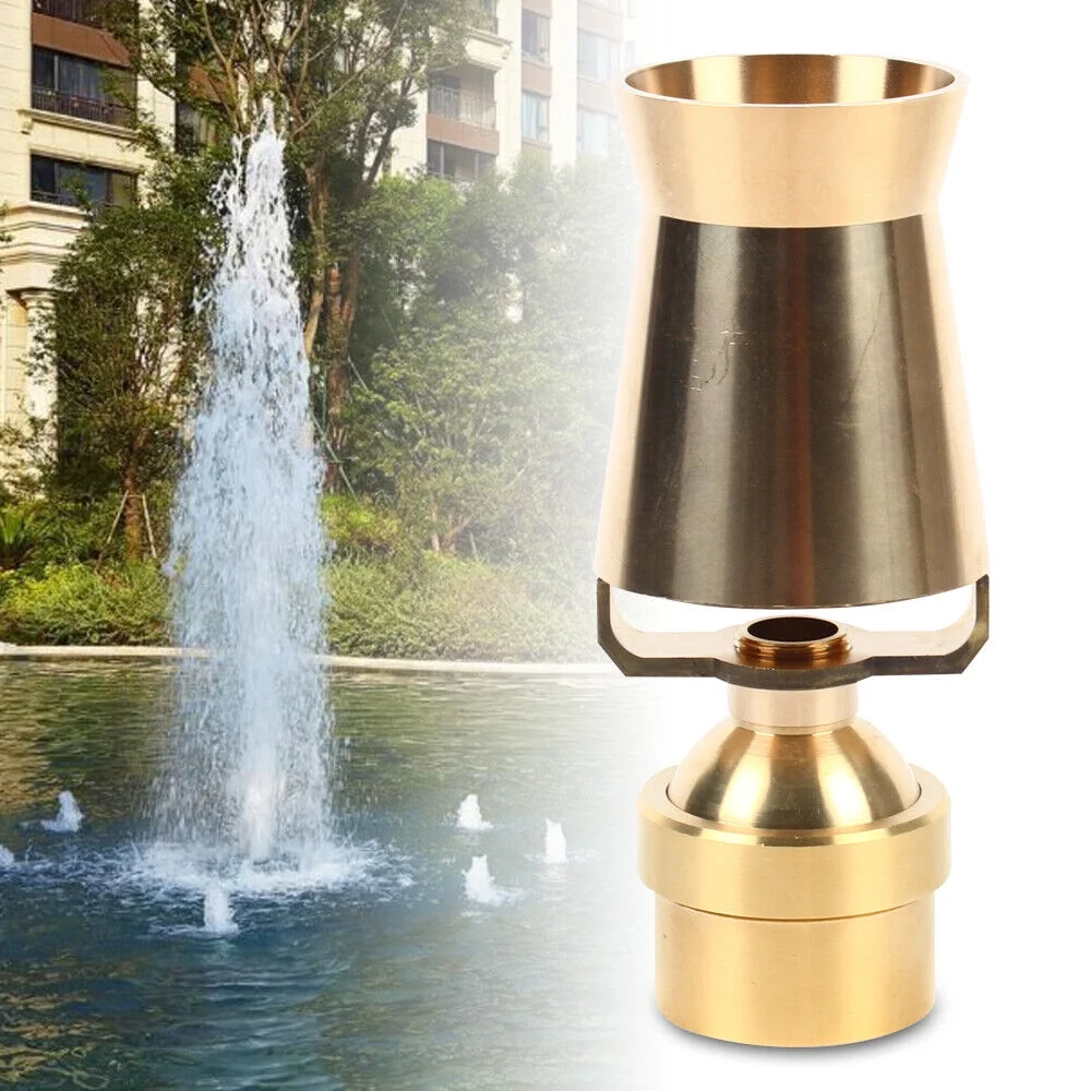 SHZICMY Air Blended Fountain Spray Head Garden Pond Brass Internal Thread Nozzle 2 inch DN50 Garden Brass Internal Thread Nozzle Air Blended Fountain Spray Head