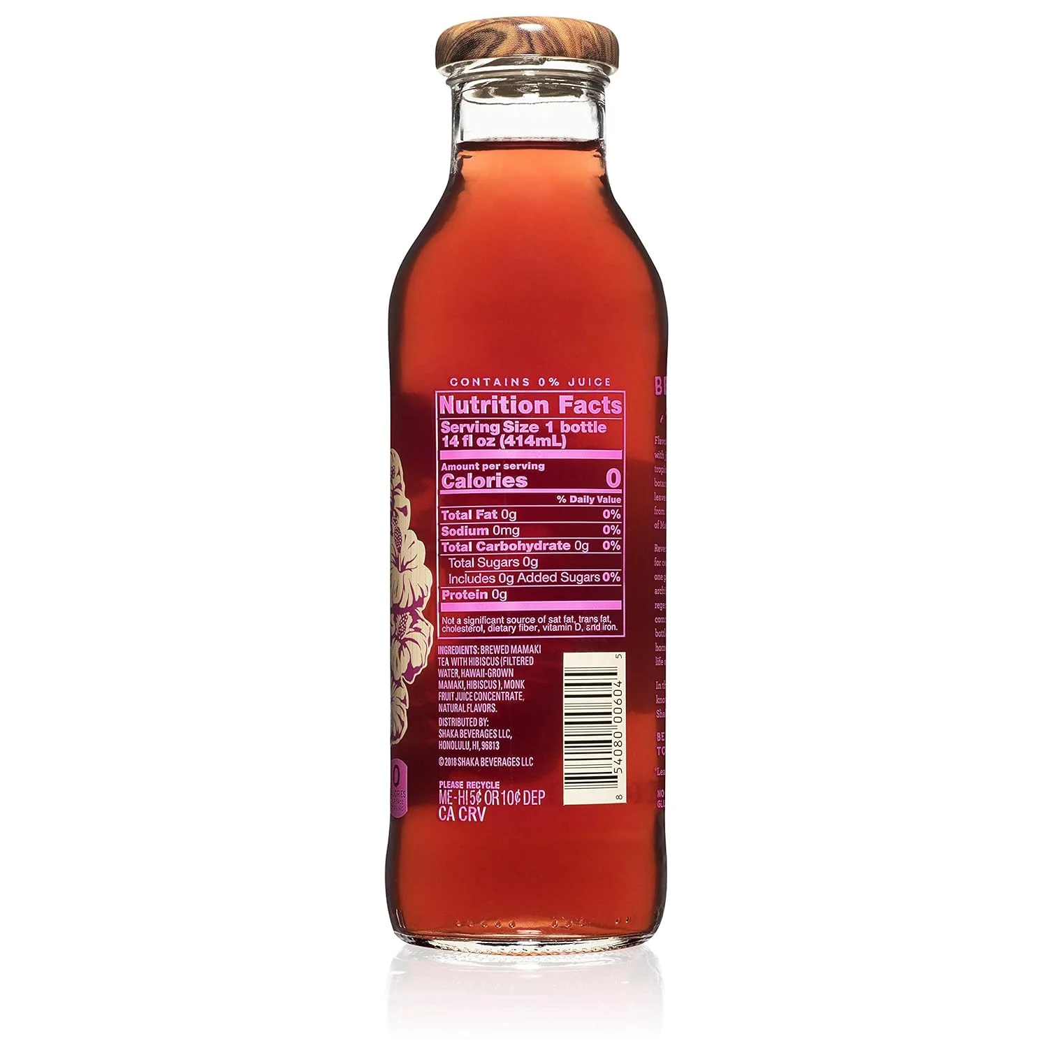 Mamaki Hawaiian  - Lemon Lokelani Rose  - 12 Pack - Naturally Sweetened With Monk Fruit, No Added Cane Sugar, Naturally Caffeine-Free, Mamaki Is Found  Grown In Hawaiian