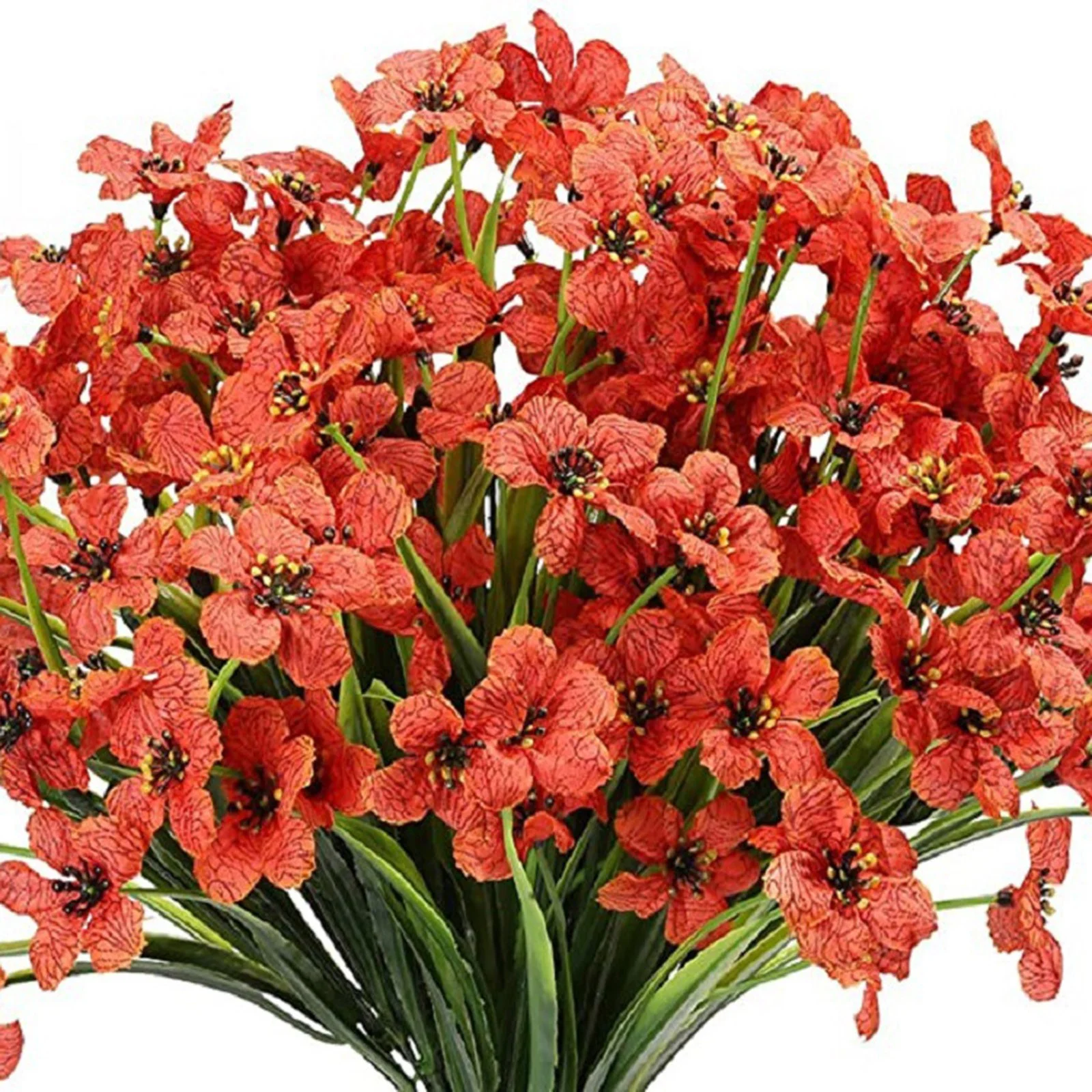 6PC Flowers Bouquet Decoration Bridal Wedding Flower Real Latex Home Flowers Set Realistic Flowers Roses Flower Pot Winter Vase Fillers Winter