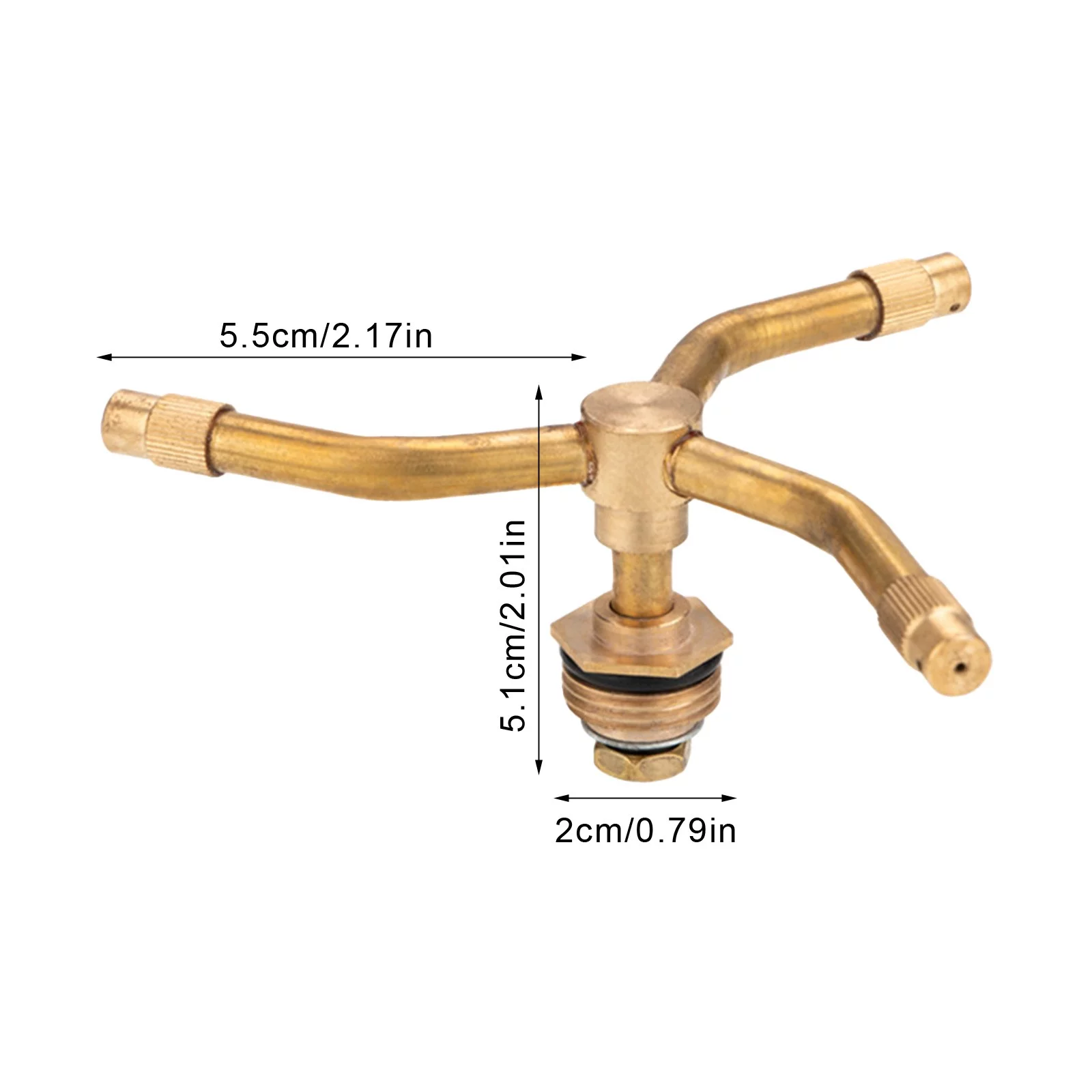 FHKOEGHS 25 Ft Hose And Nozzle Three Part All Copper Rotating Nozzle Automatically Rotates To Irrigate Cool Down Sprinkle Water And