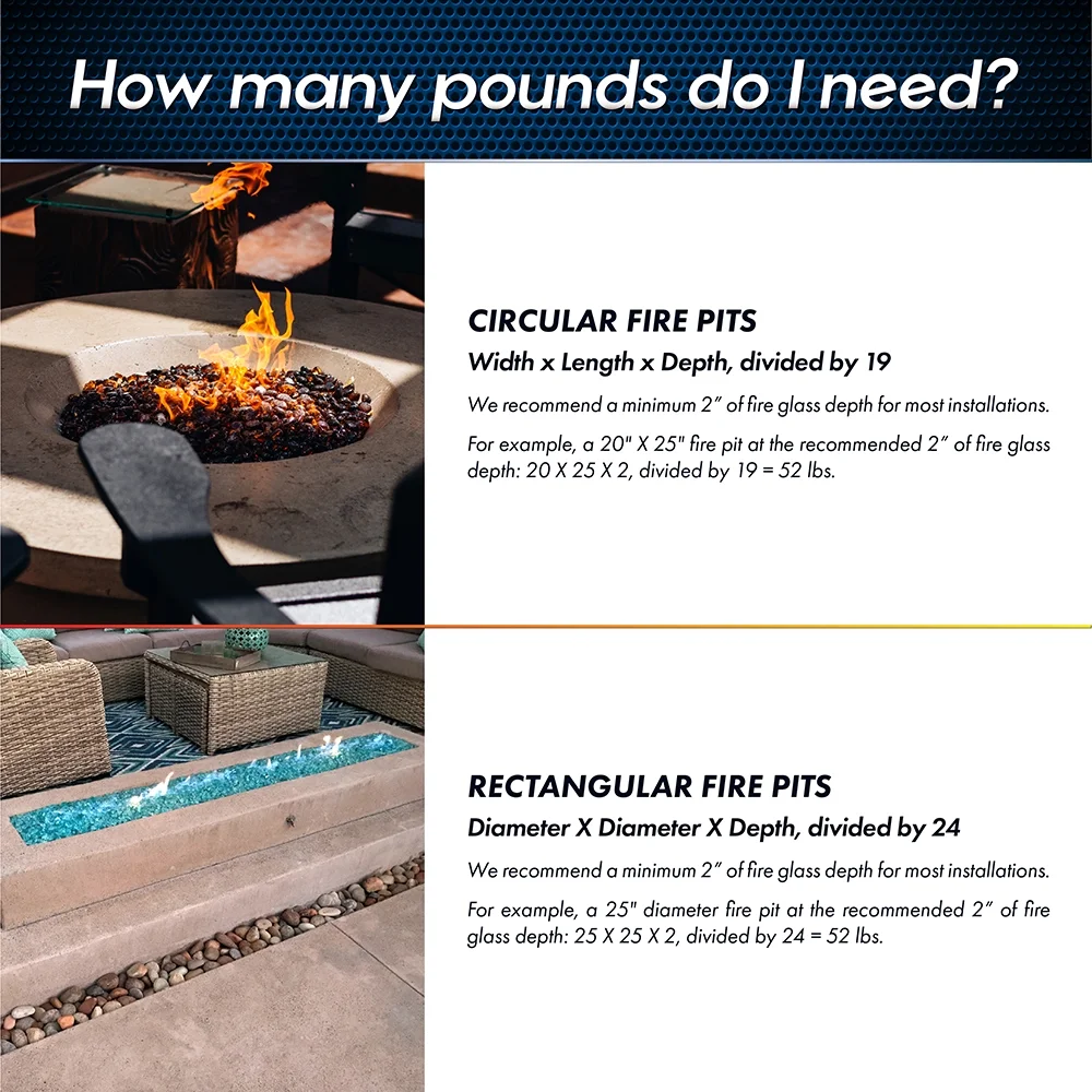 Cowboy Brown Fire Pit Glass Diamonds | 1