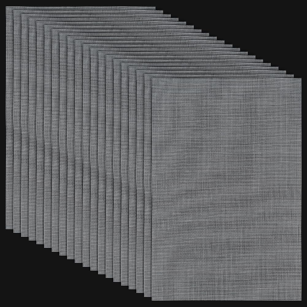 20Pcs Flower Pot Hole Mesh Pad 11.8x7.9 Inch Fiberglass Mesh Planter Mat Drainage Netting DIY Squares Bonsai Pot Bottom Grid Mesh Mat Mesh Hole Screen Prevent Soil Loss Gardening Gift White
