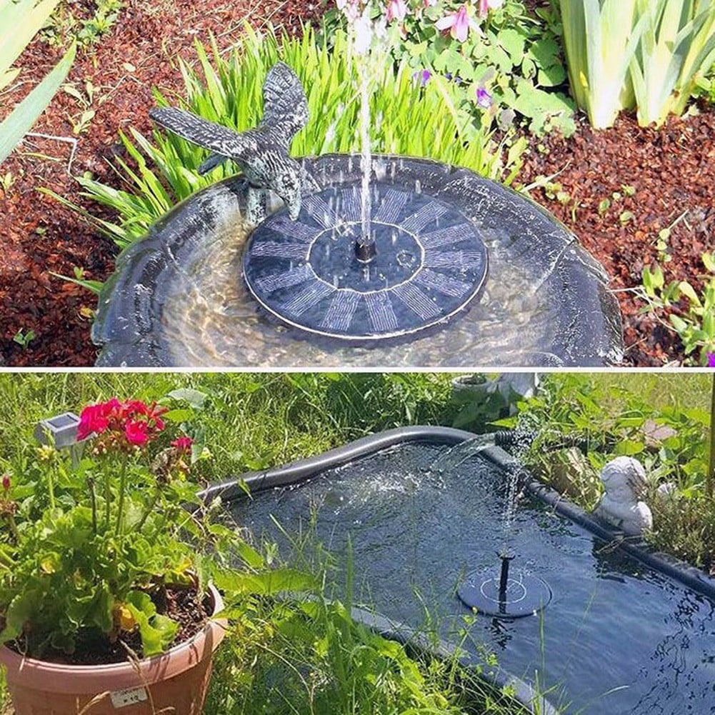 Solar Water Fountain with Solar Panel Pond Pupme with 6 Fountain Nozzles Garden