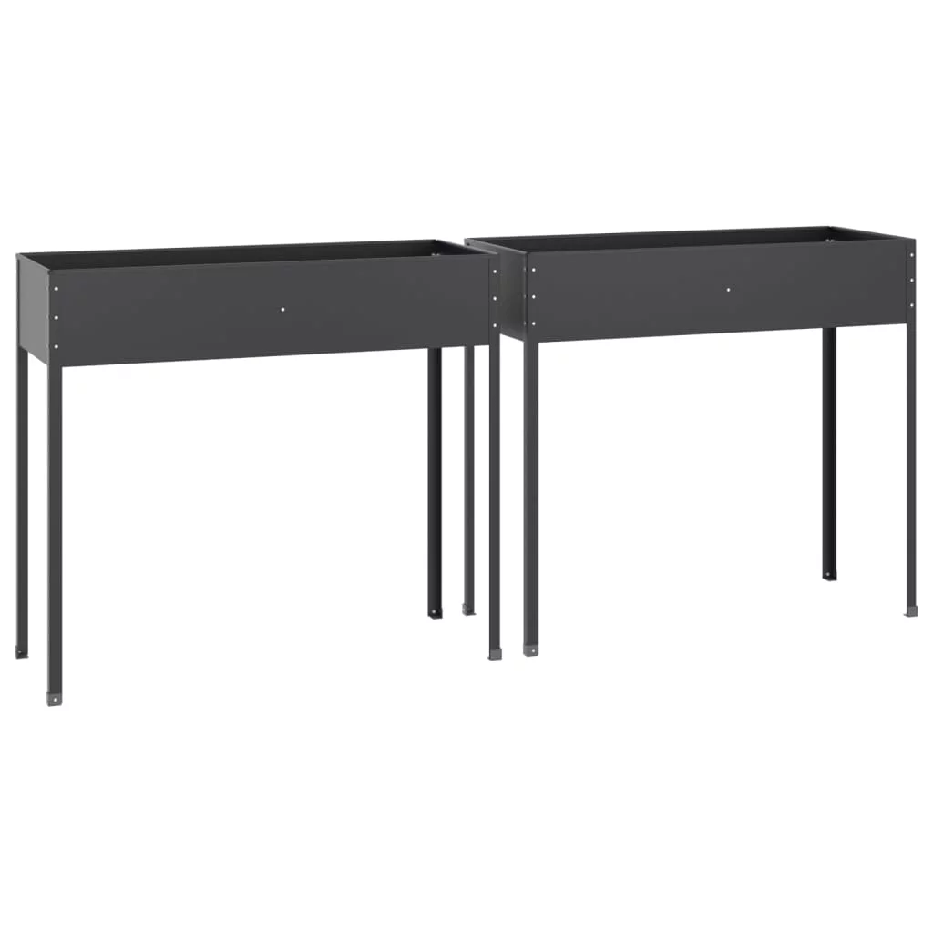 Irfora Garden Seeders 2 pcs Anthracite Galvanized Steel