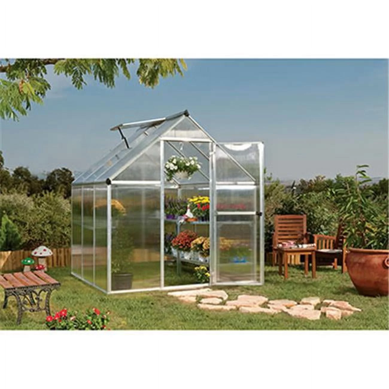 Mythos Greenhouse - 6 x 6 ft. - Silver