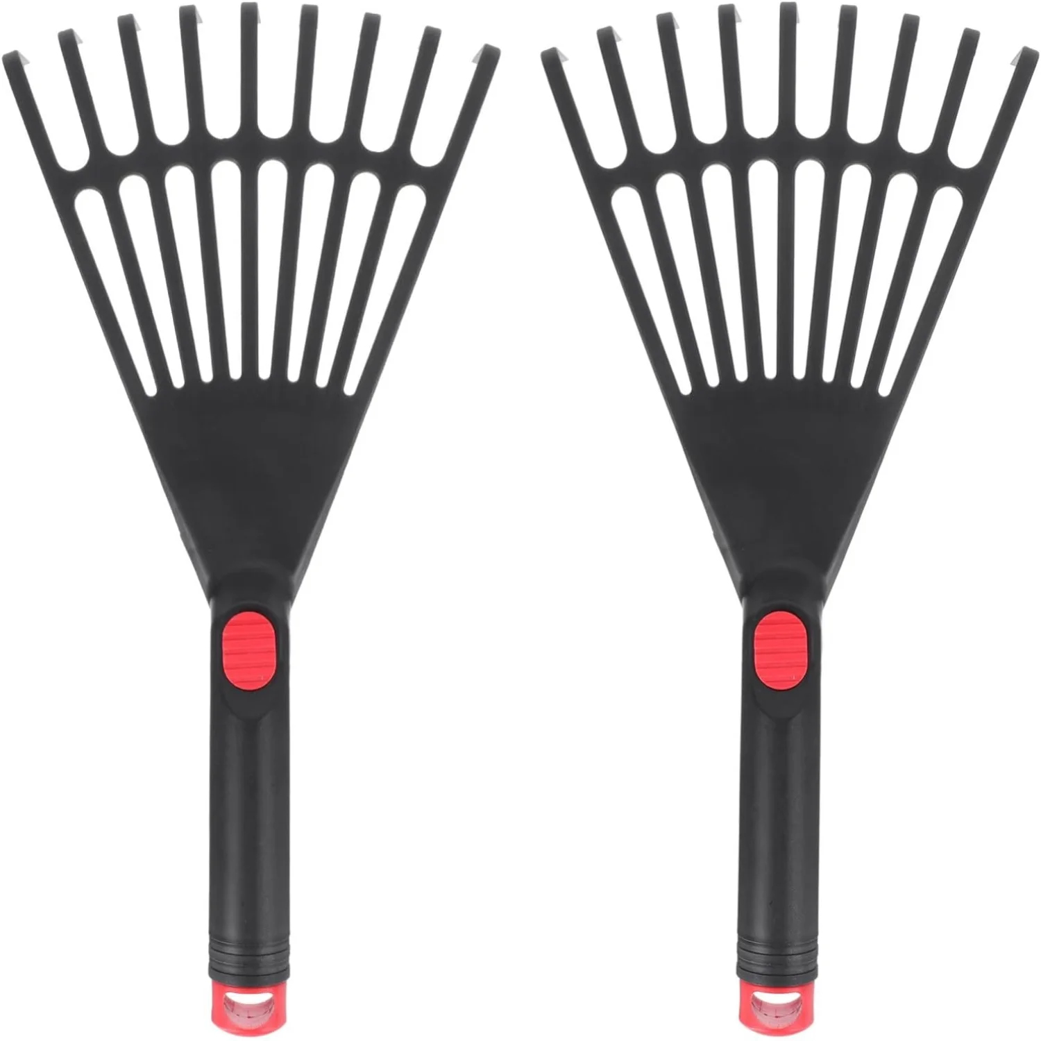 Comfortable and Ergonomic Plastic Hand Rake Set for Effortless Soil Tilling  Leaf Raking  Cultivating  and Mulch Spreading - Includes 2PCS Small Lawn Rake Heads - Maximum Comfort and Easy