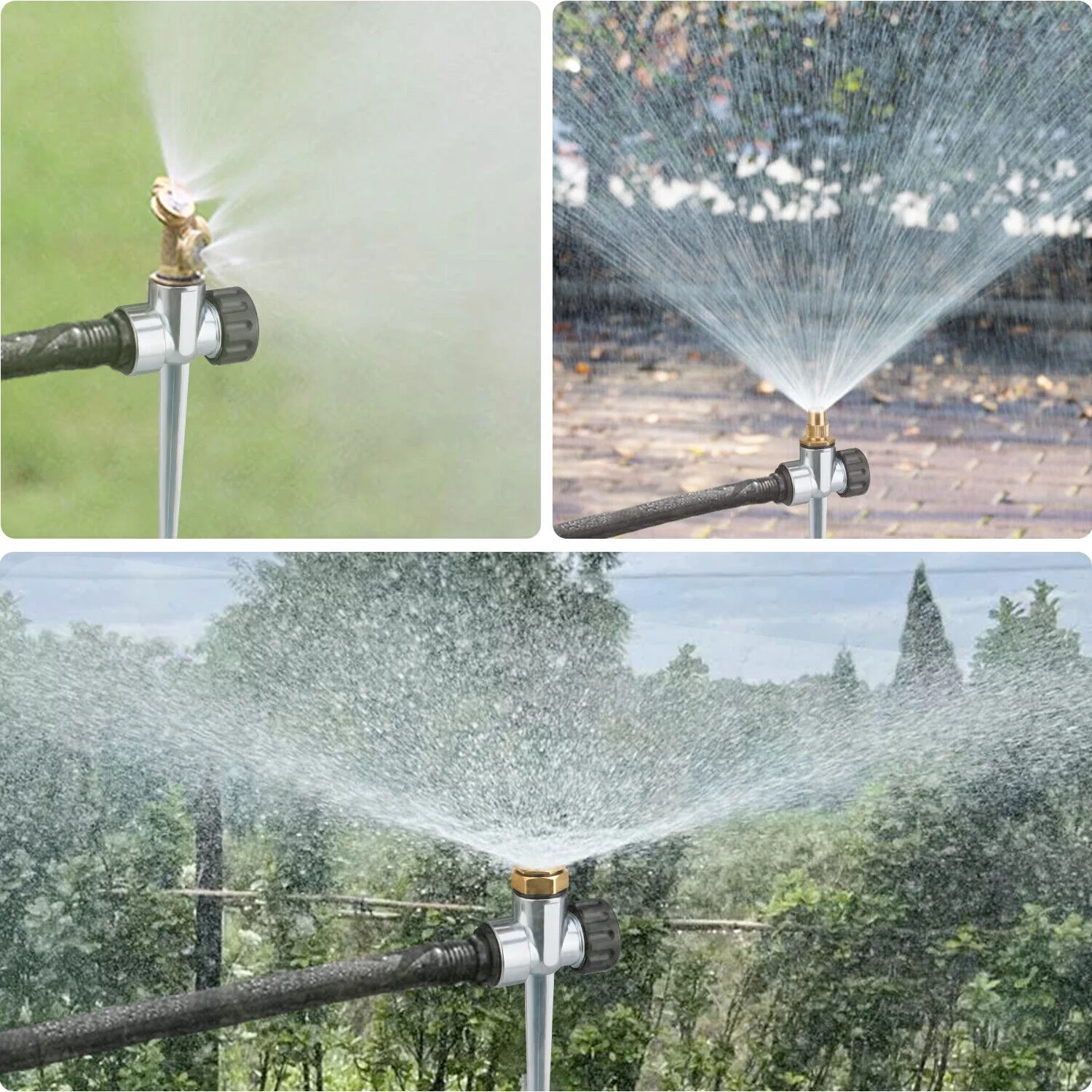 Garden Lawn Sprinkler 3Auto Spray Grass Watering Irrigation System Patio Yard
