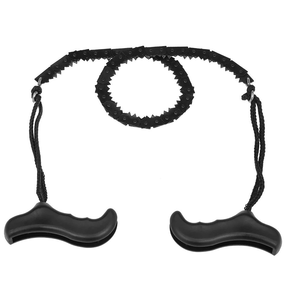 Folding Chain Saw Jagged Chainsaw Manual Steel Wire Saw Hand Camping Hiking Emergency Survival Tool