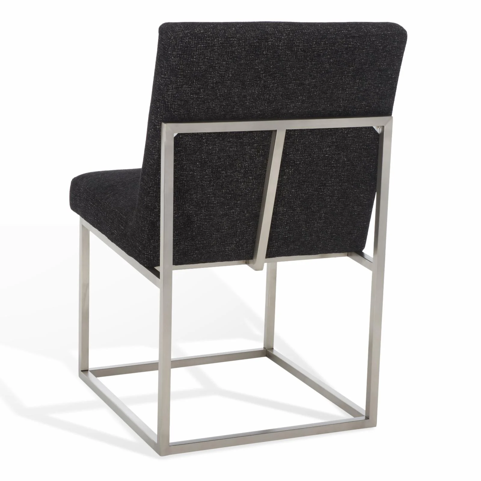 SAFAVIEH Couture Jenette Modern Boucle Solid Dining Chair, Black/Silver