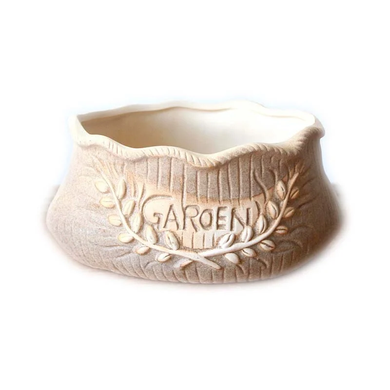 Hand-painted Ceramic Succulent Flower Pot - Desktop Planter