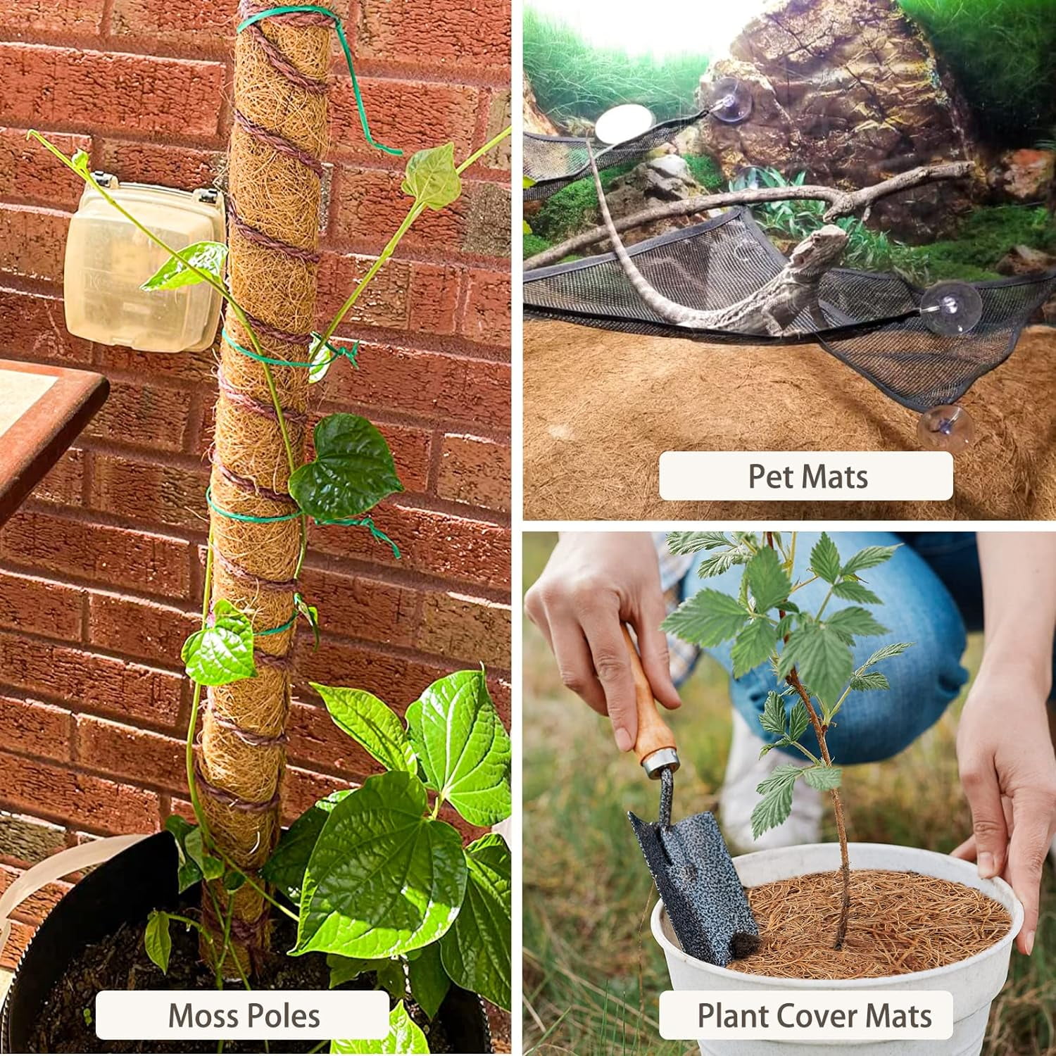 Coco Liner Roll 80x12 Inch, Natural Coconut Liners for Planters, Thick Coco Fiber Mat for Hanging Basket, Animal Mats and More, Easy to Cut