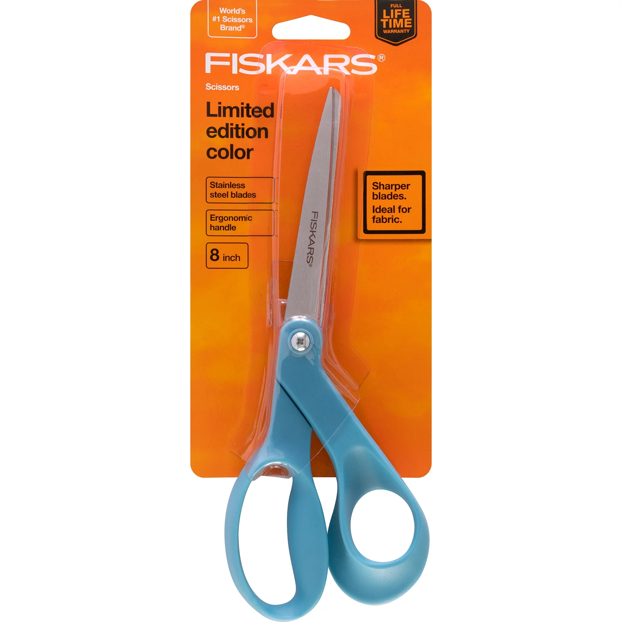 Fiskars 8 Inch Bent Fashion Scissor, 1 Piece, Color Received Varies, Fabric Scissors, Everyday Use