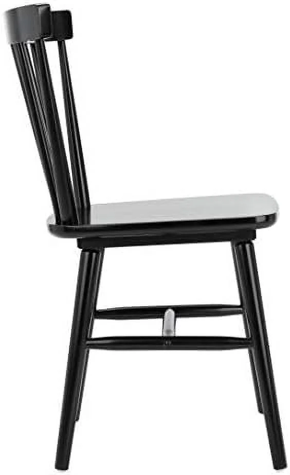 SJOPKMNH Home Winona Farmhouse White and Natural Spindle Back Dining Chair