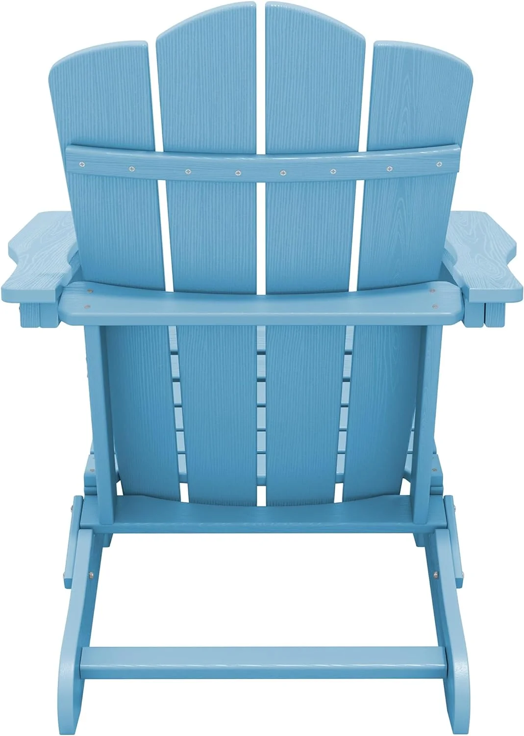 KINGYES Folding Adirondack Chair, HDPE All-Weather Folding Adirondack Chair, Light Blue
