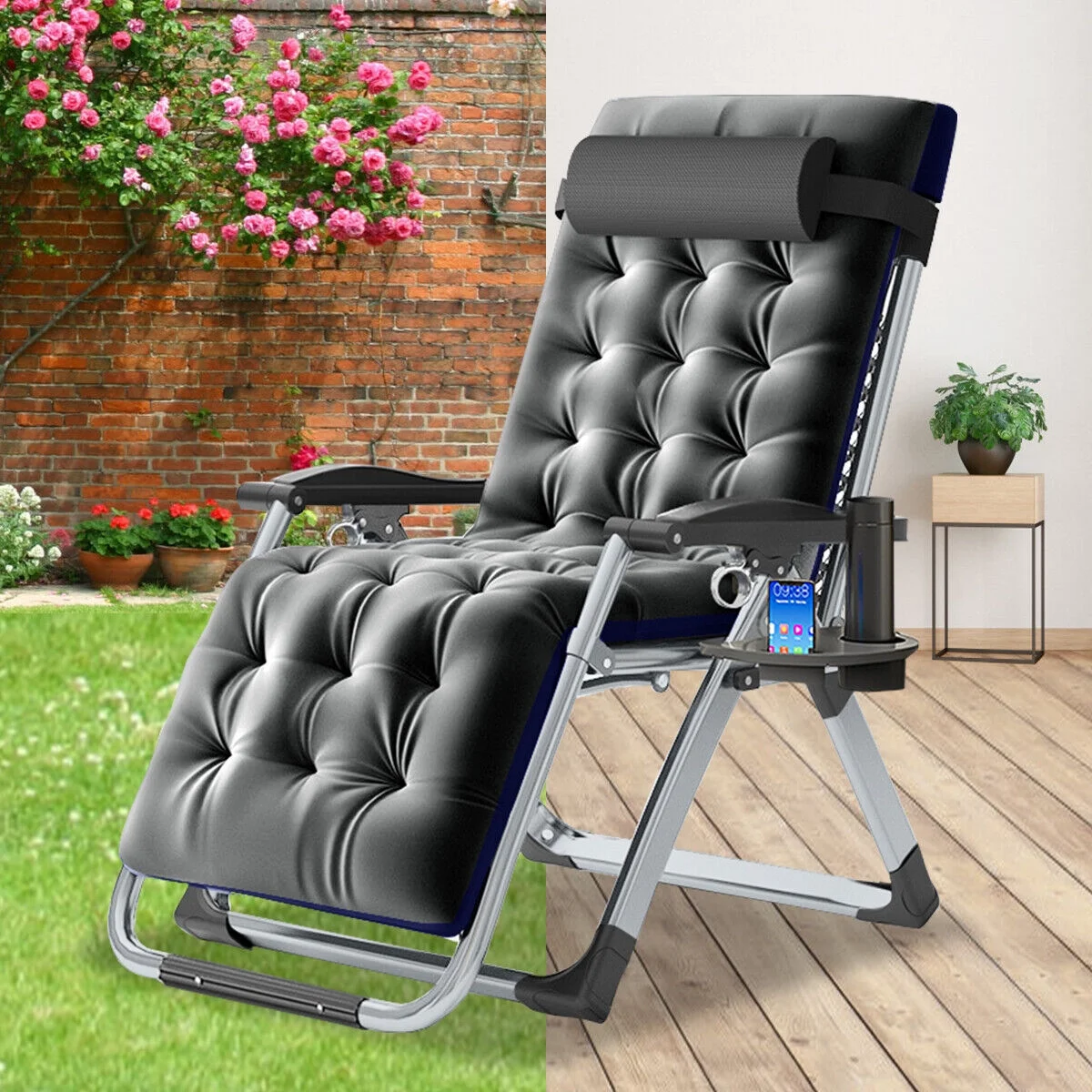 Zero Gravity Chair Folding Recliner Patio Lounge Beach Lawn pool Chair Outdoor