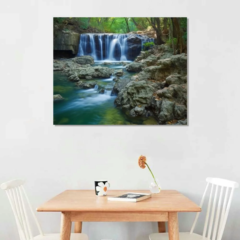 FLORID 20x16 in / 16x12 in Waterfall Wall Art Decor 20x16in