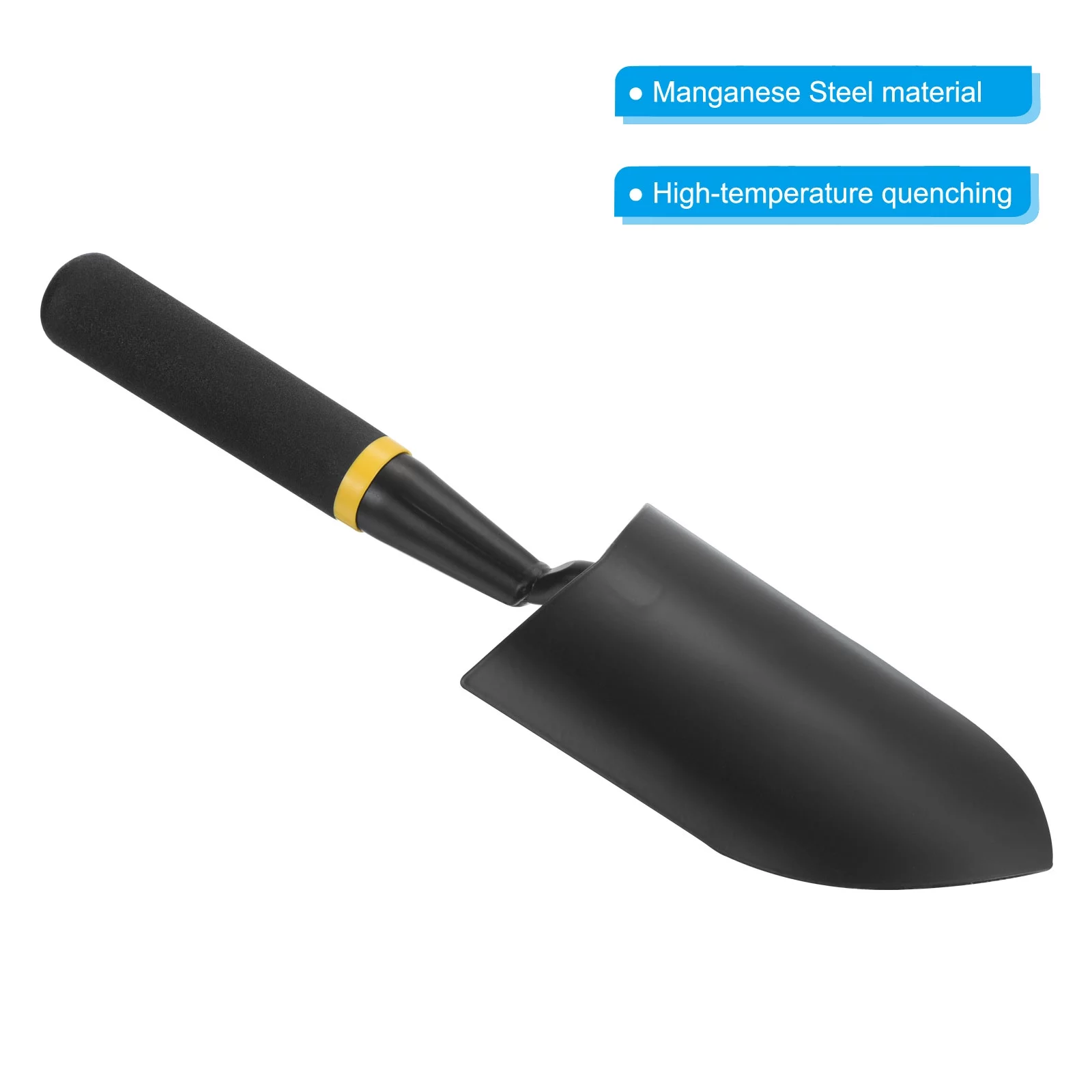 Uxcell 12 Inch Garden Shovel Steel Gardening Hand Trowel Bend Proof Hand Shovel with Rubber Handle