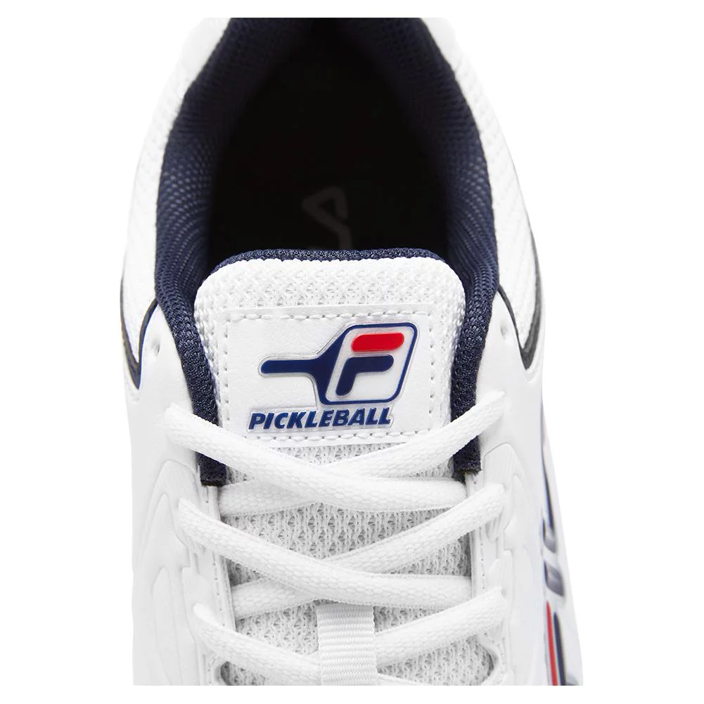 Fila Men`s Double Bounce 3 Pickleball Shoes White and Fila Navy (  11.5   )